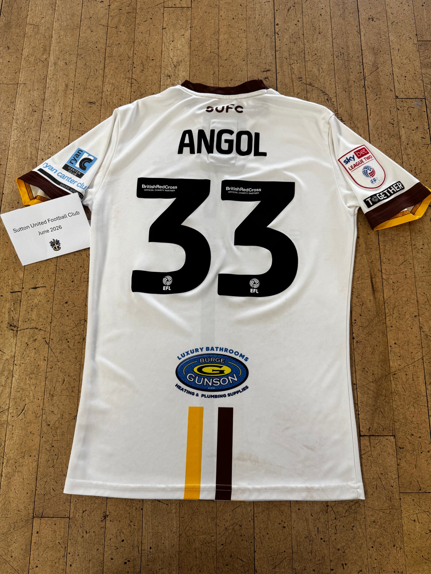 Lee Angol White Away Shirt - 2023-2024