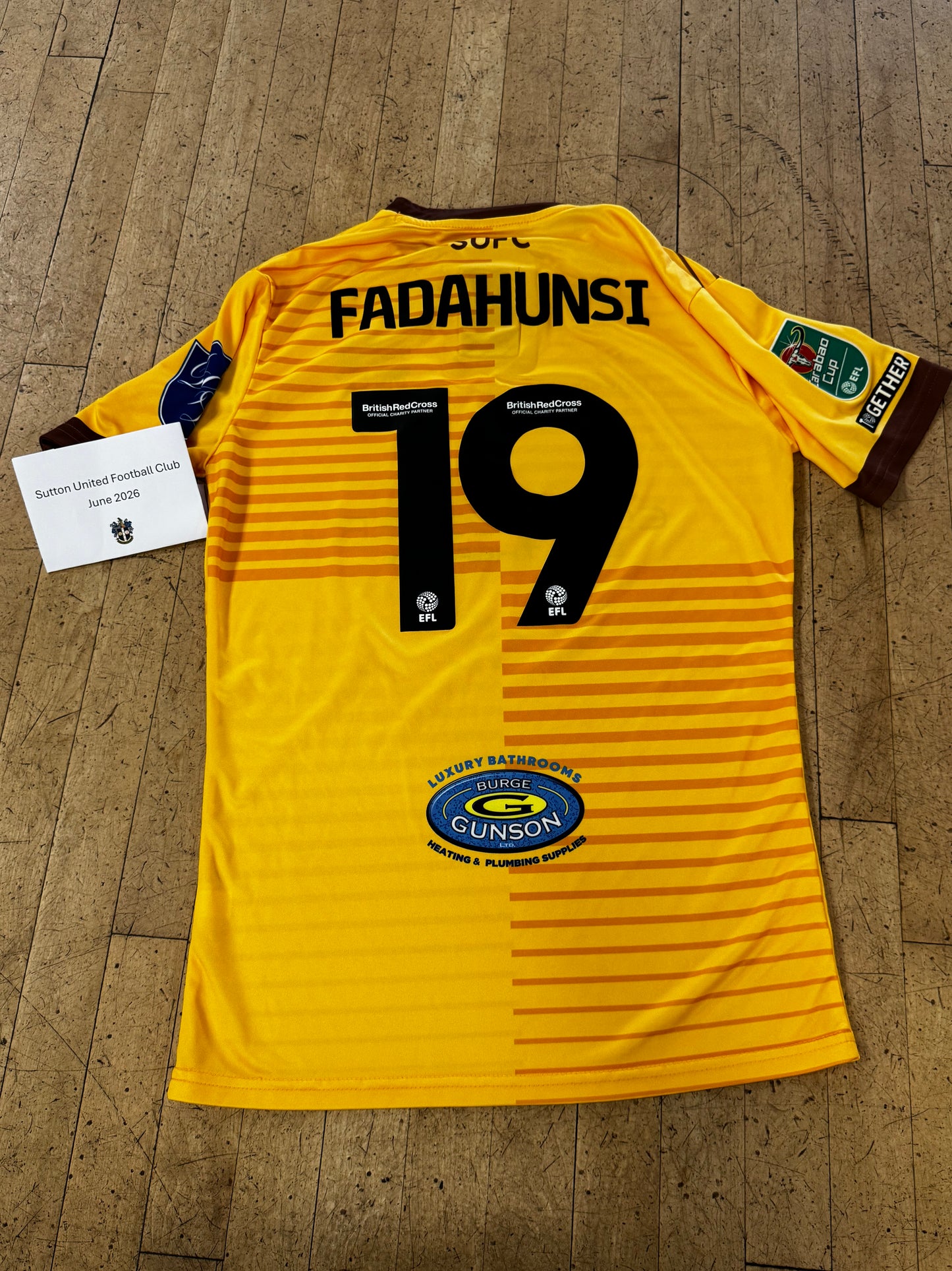Tope Fadahunsi Home Shirt 2023-2024, Carabao Cup