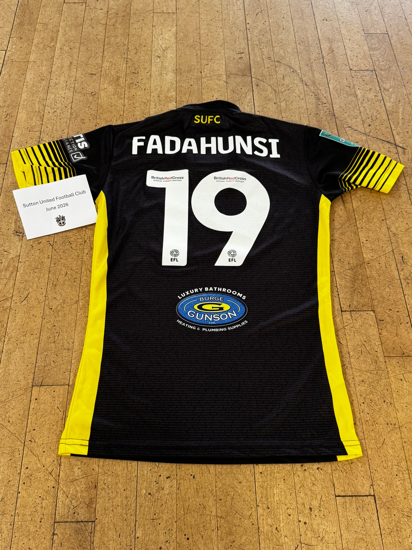 Tope Fadahunsi Black Away Shirt 2022-2023, Carabao Cup