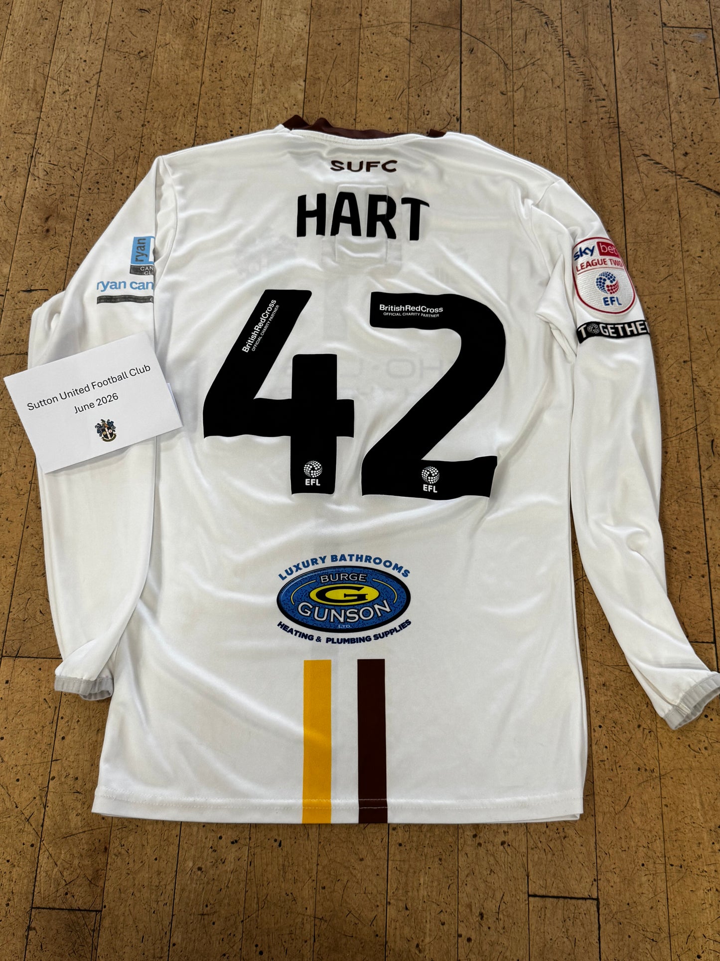 Sam Hart White Away Shirt 2023-2024
