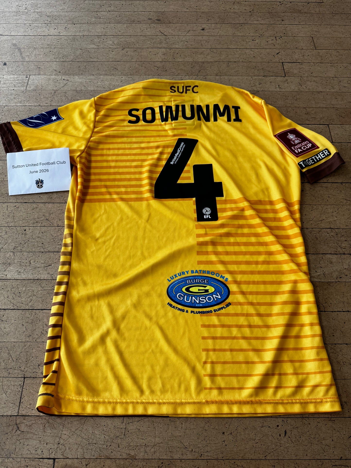 Omar Sowumni Home Shirt 2023-2024, FA Cup