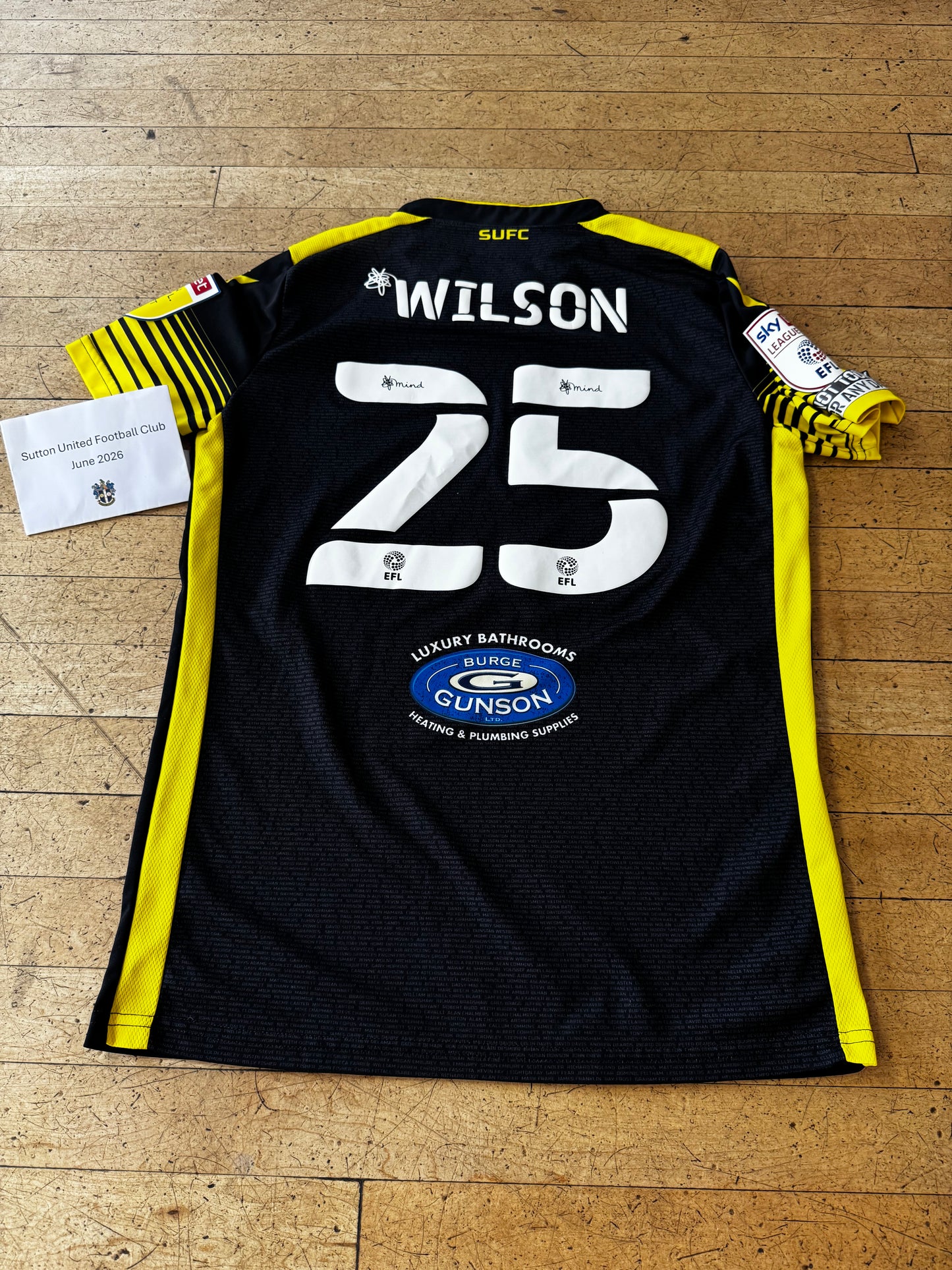 Donovan Wilson Black Away Shirt 2021-2022