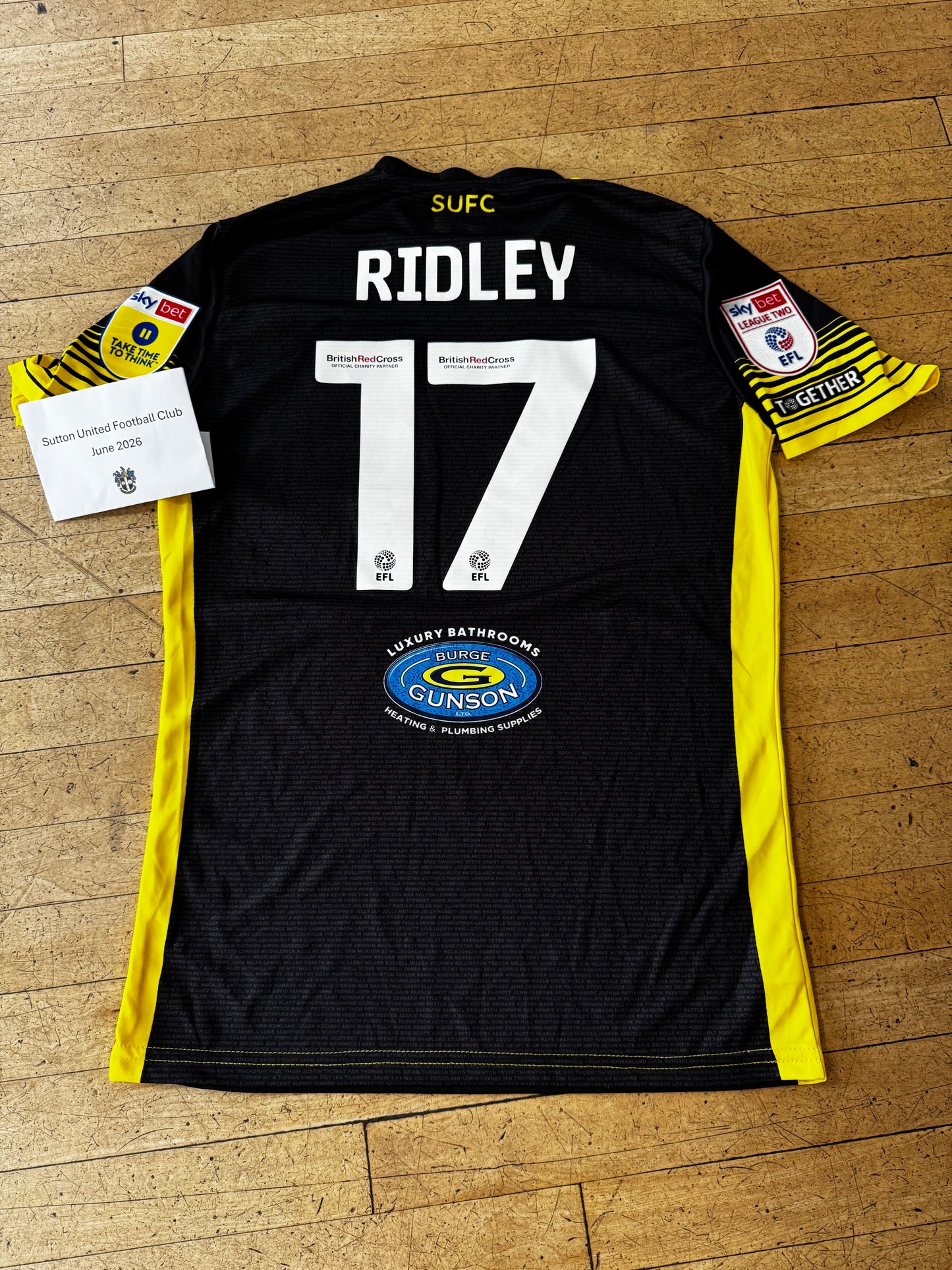 Matthew Ridley Black Away Shirt 2022-2023