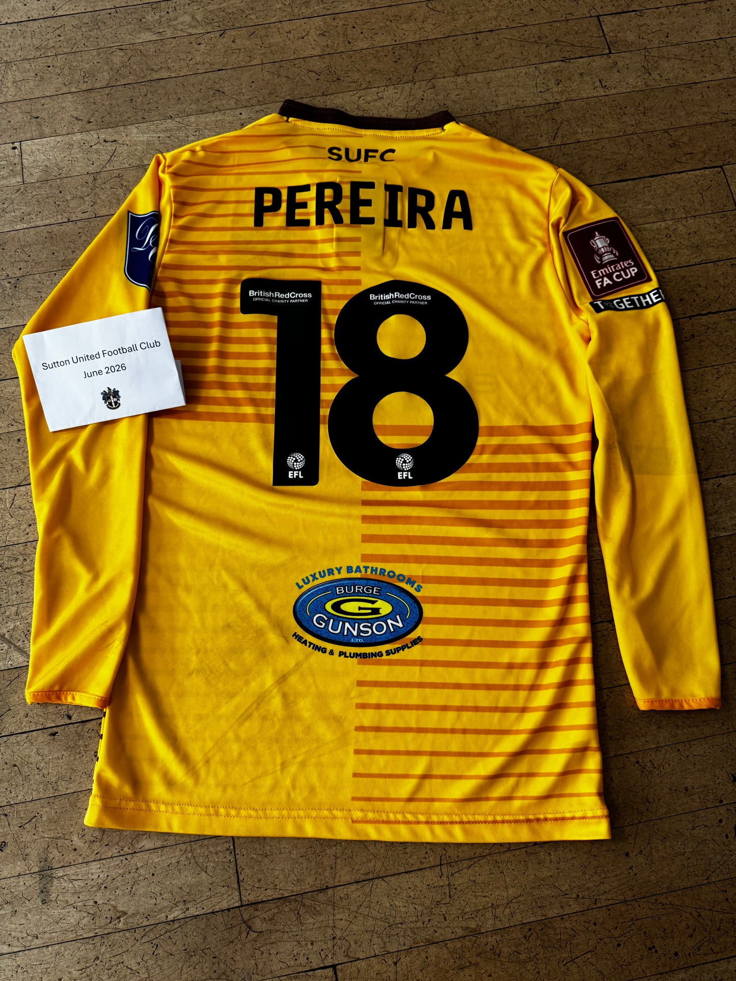 Dion Pereira Home Shirt Long Sleeve 2023-2024, FA Cup