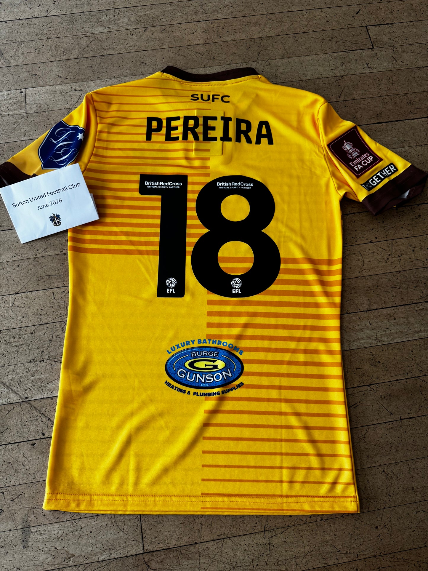 Dion Pereira Home Shirt 2023-2024, FA Cup