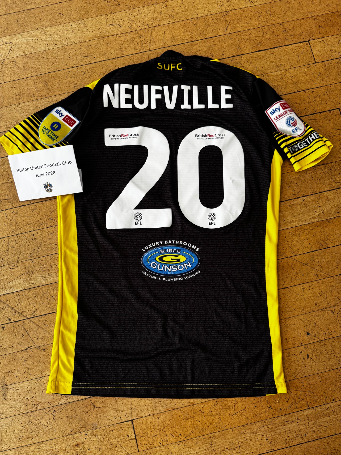 Josh Neufville Black Away Shirt 2022-2023