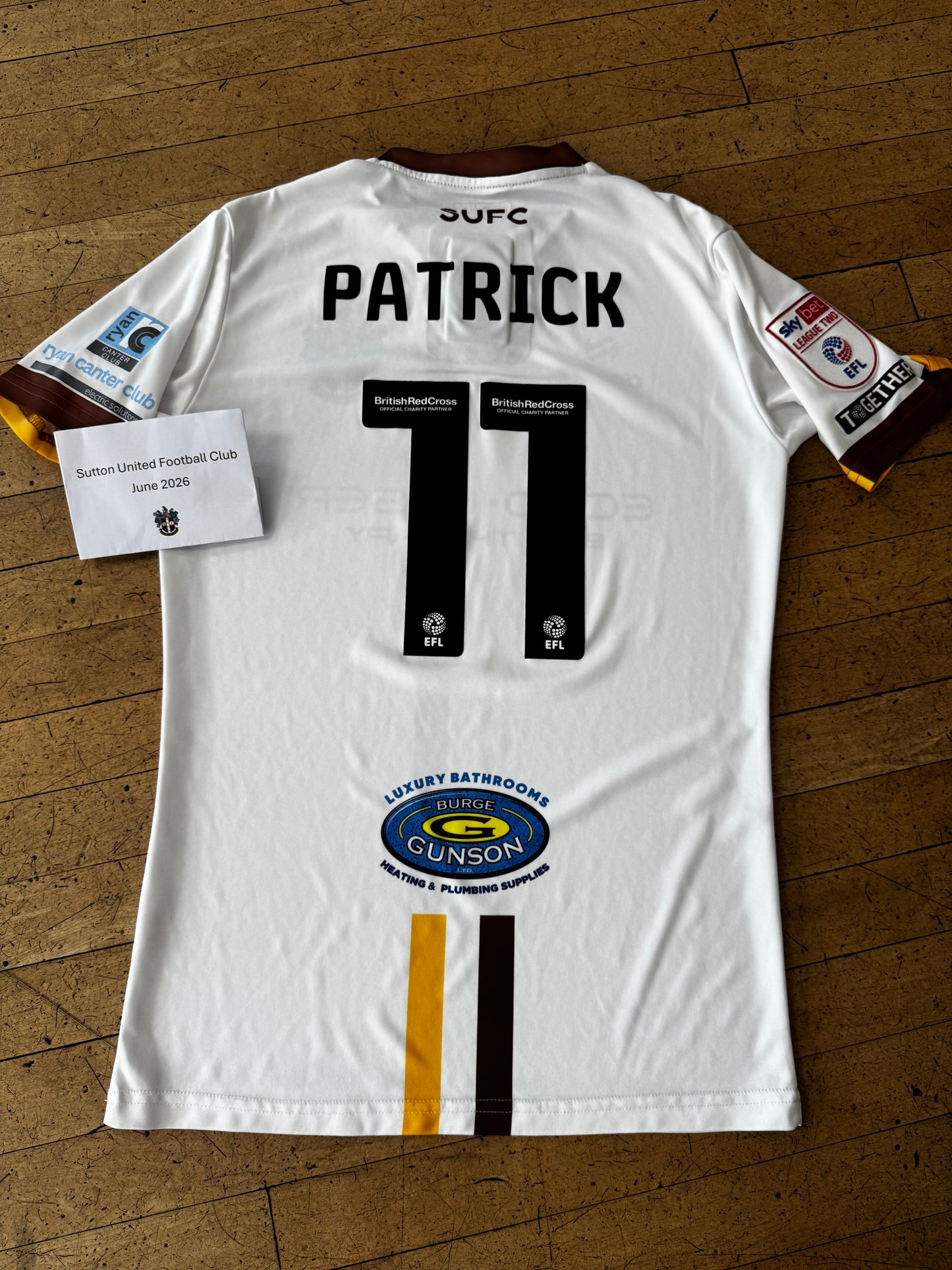 Omari Patrick White Away Shirt 2023-2024