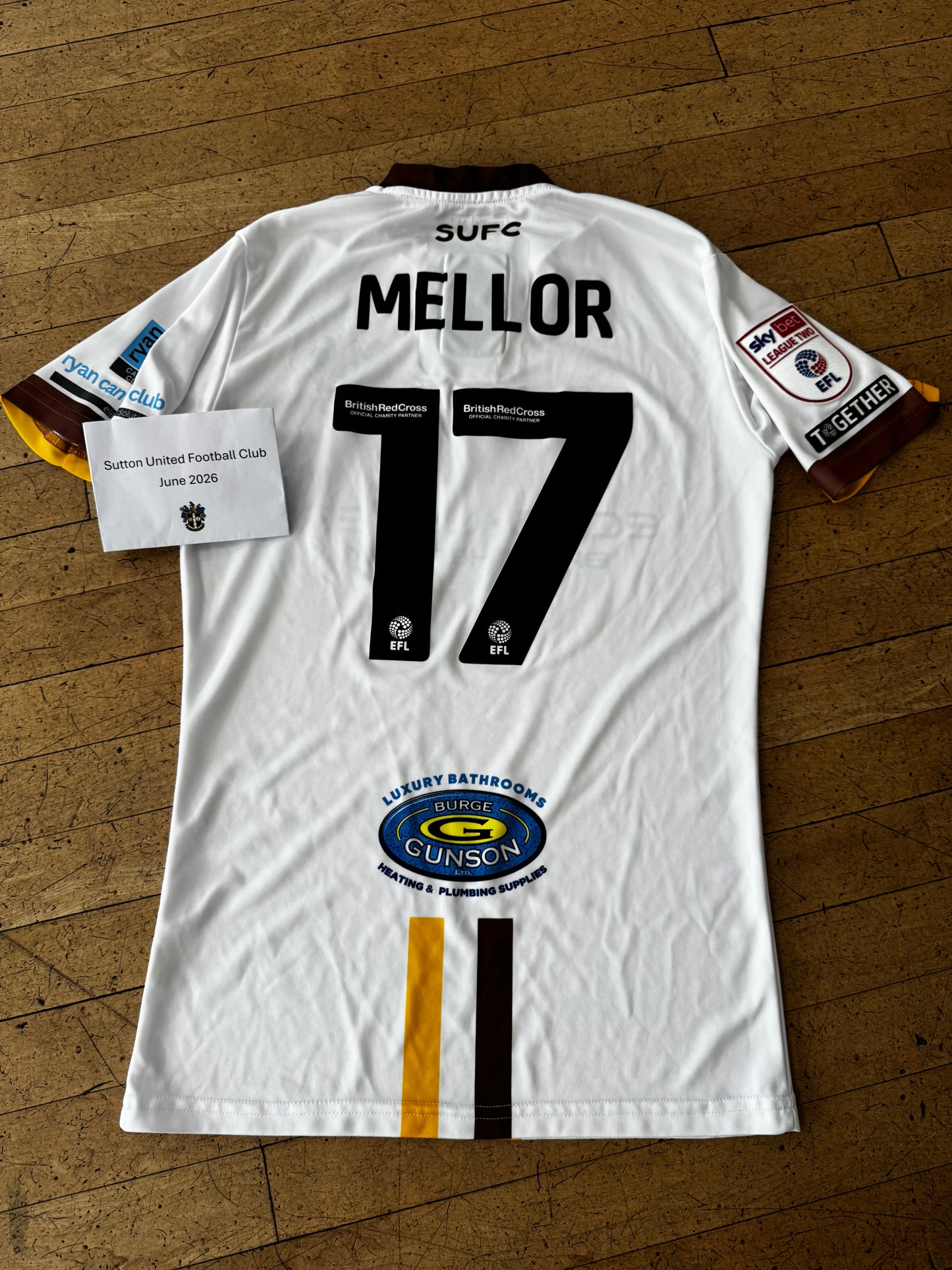 D'Mani Mellor White Away Shirt 2023-2024