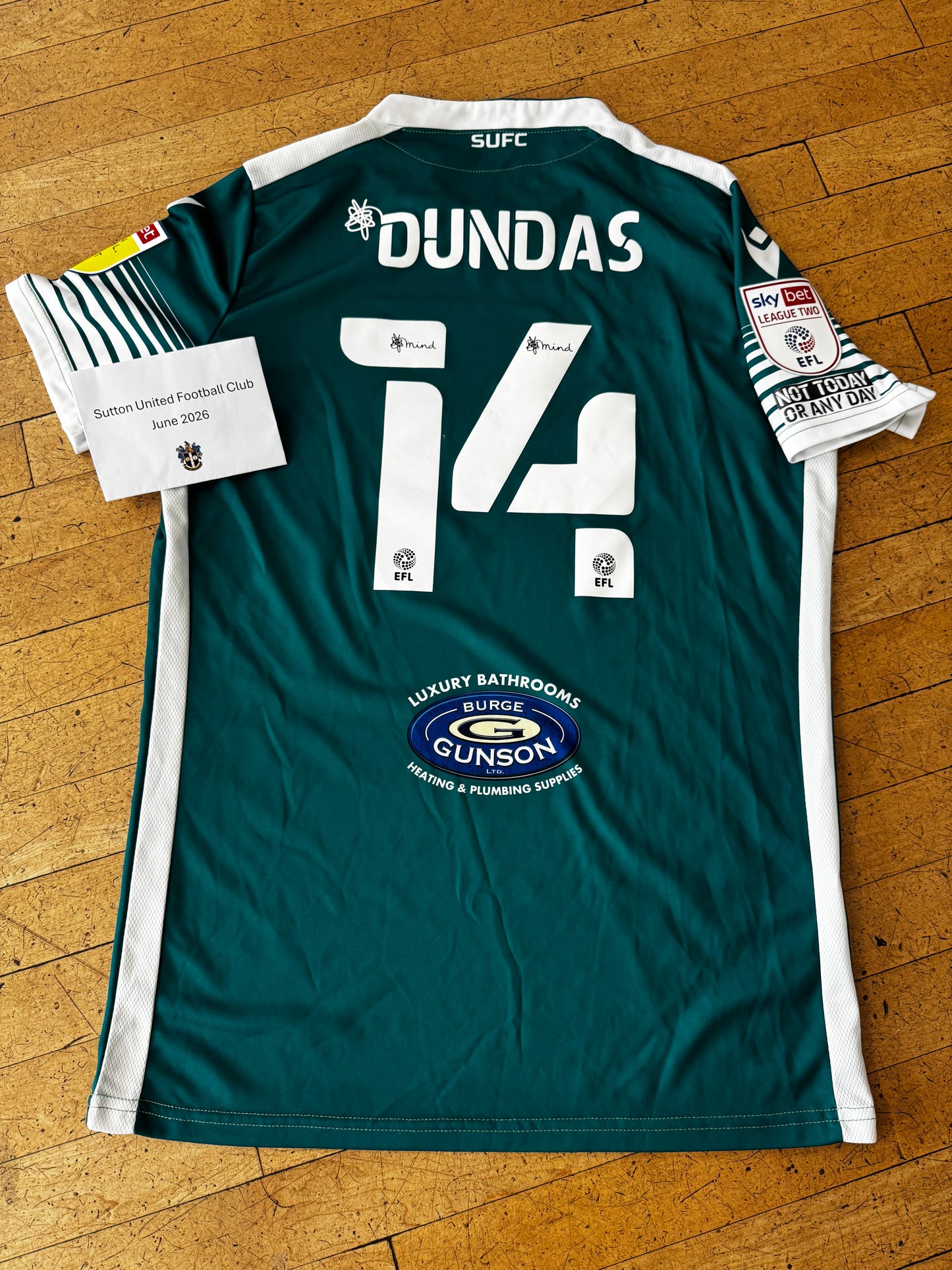 Craig Dundas Green Away Shirt 2021-2022