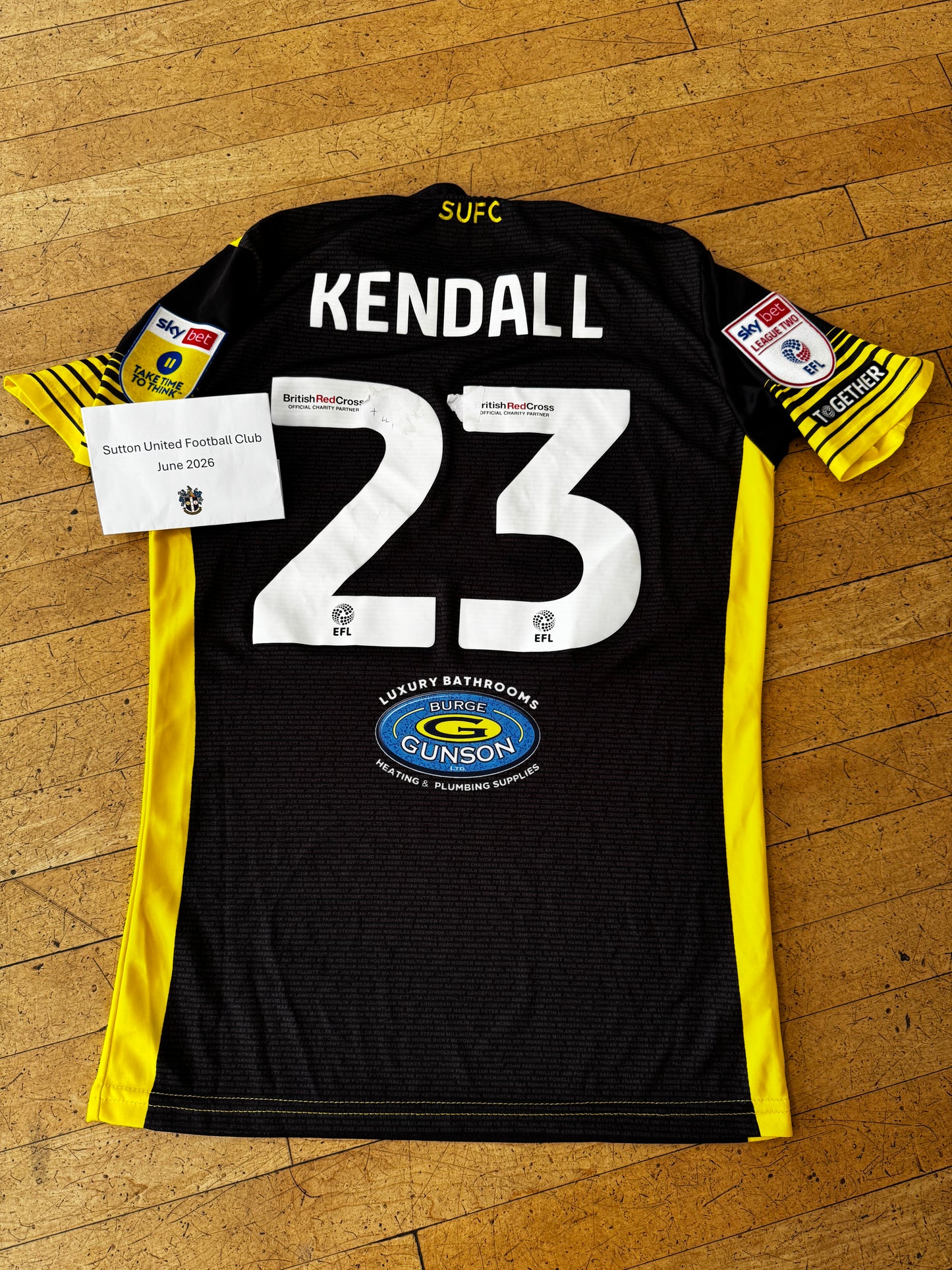 Charley Kendall Black Away Shirt 2022-2023