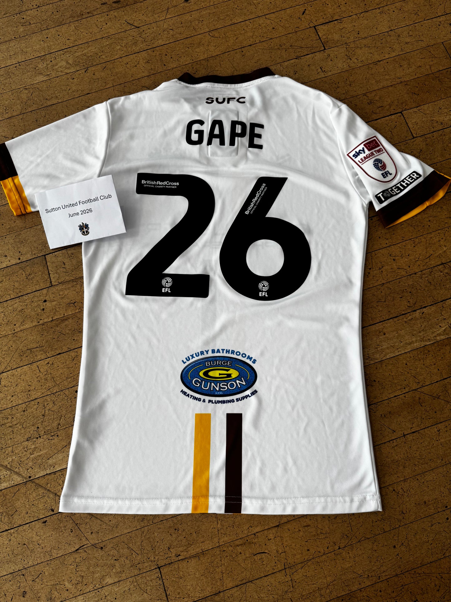 Dominic Gape White Away Shirt 2023-2024