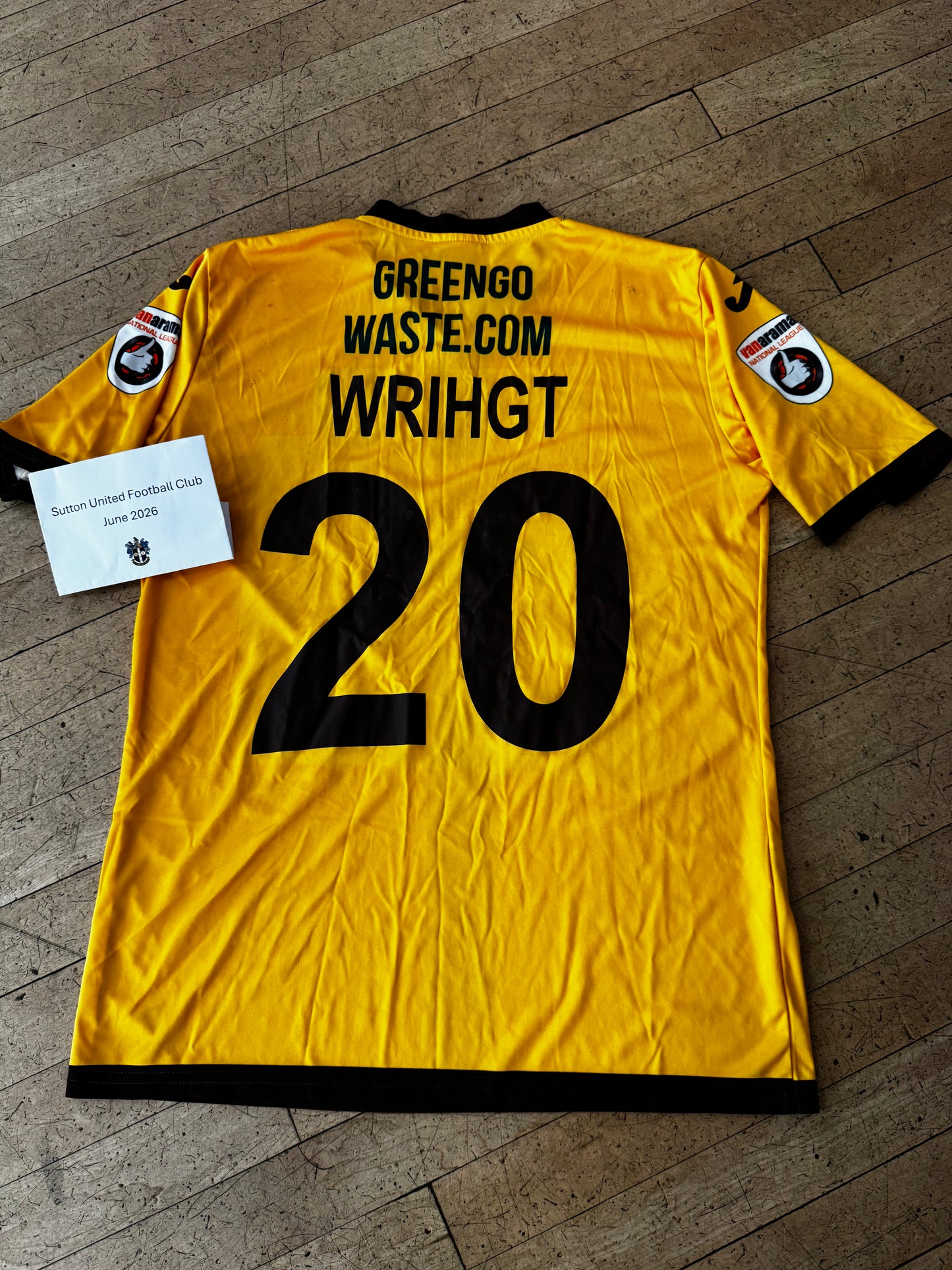 Tommy Wright Home Shirt 2017-2018 - With Spelling Error