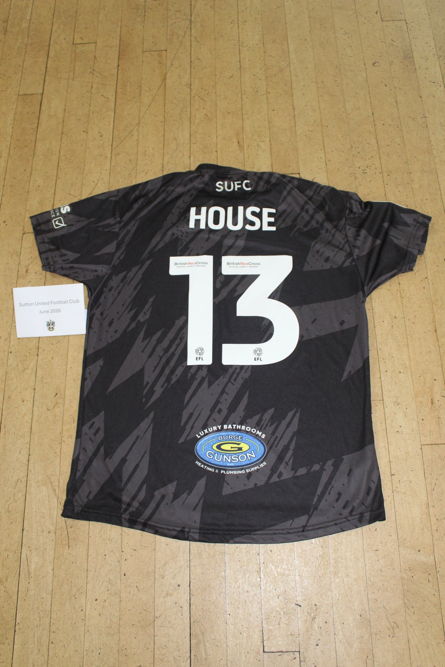 Brad House Black GK Shirt 2022-2023, Papa John's Trophy