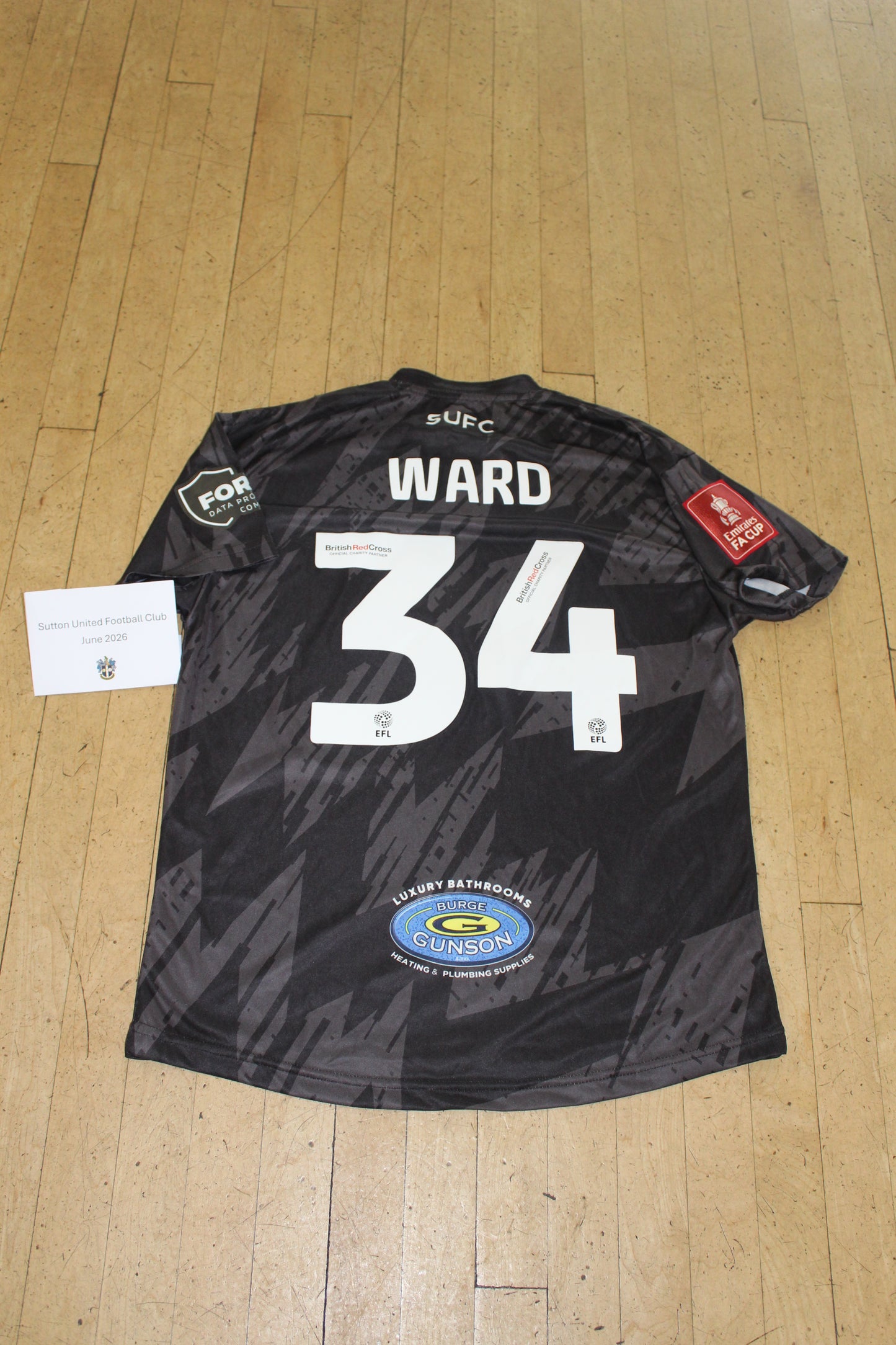 Lewis Ward Black GK Shirt 2022-2023, FA Cup
