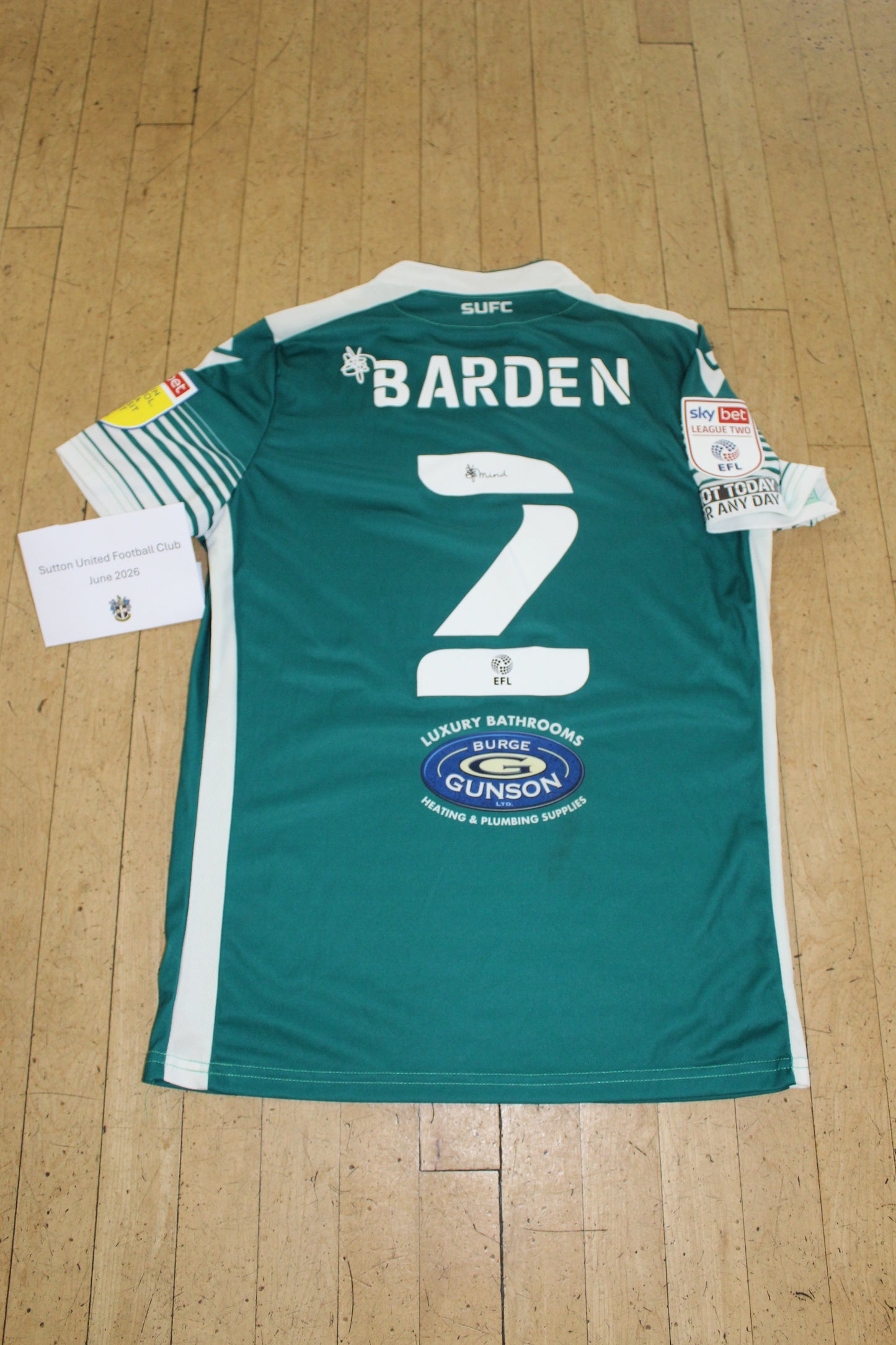 Jon Barden Green Away Shirt - 2021-2022