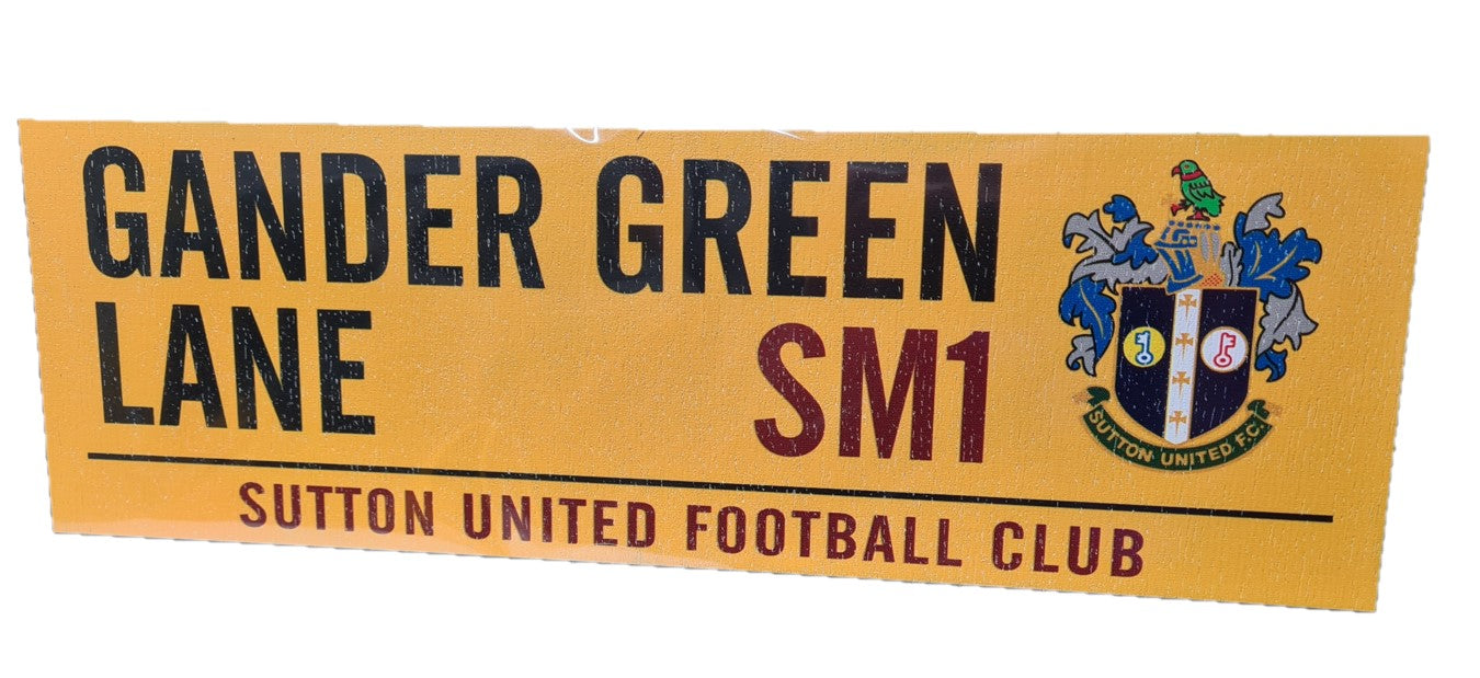 Wooden GGL Street Sign Yellow