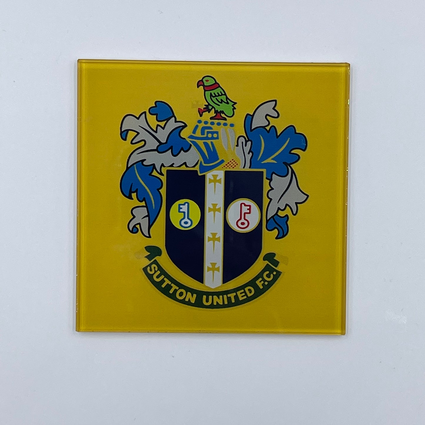 Glass Coaster Yellow