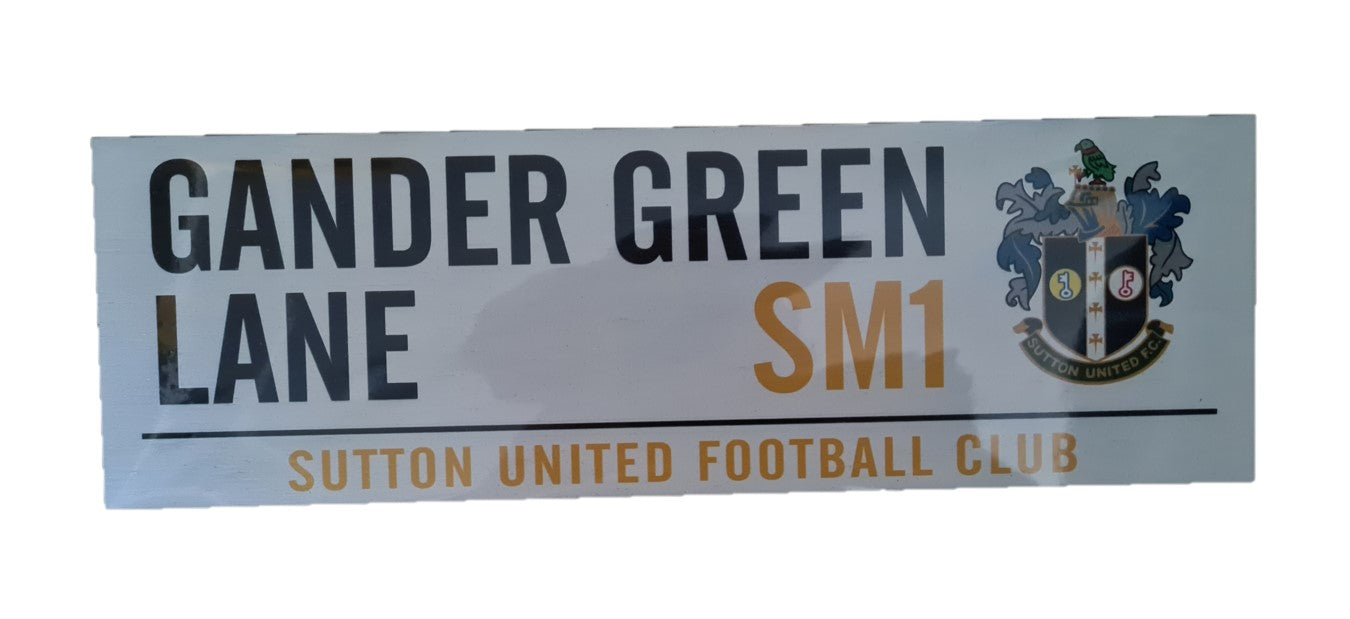 Wooden GGL Street Sign White