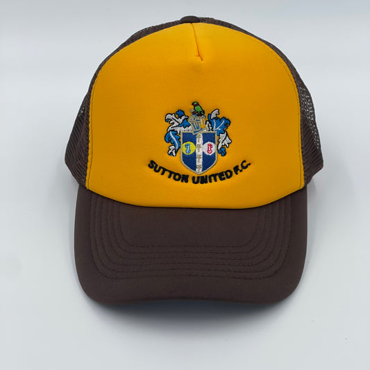 Trucker Mesh Baseball Cap Yellow/Brown