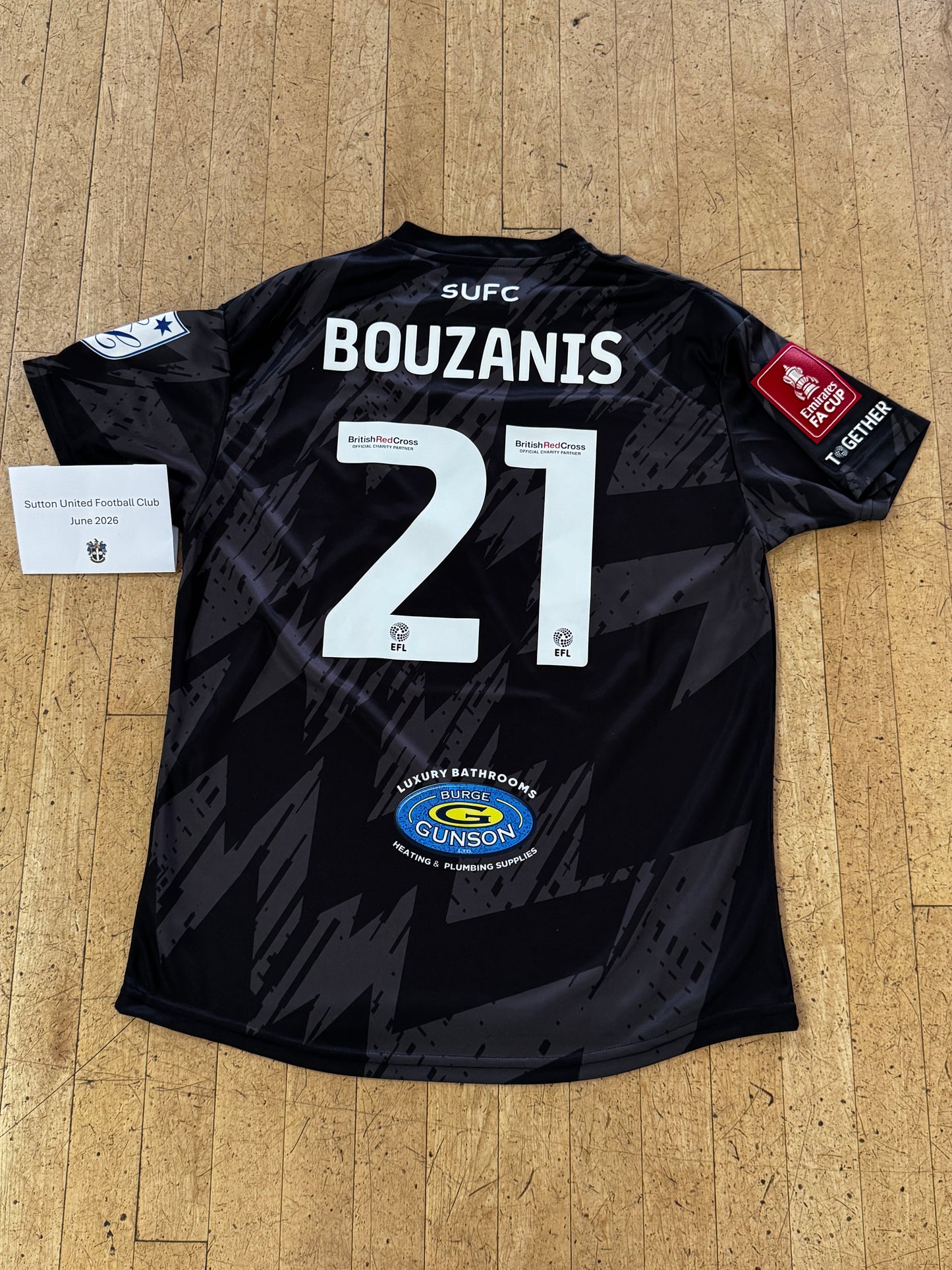 Dean Bouzanis Black GK Shirt 2023-2024, FA Cup