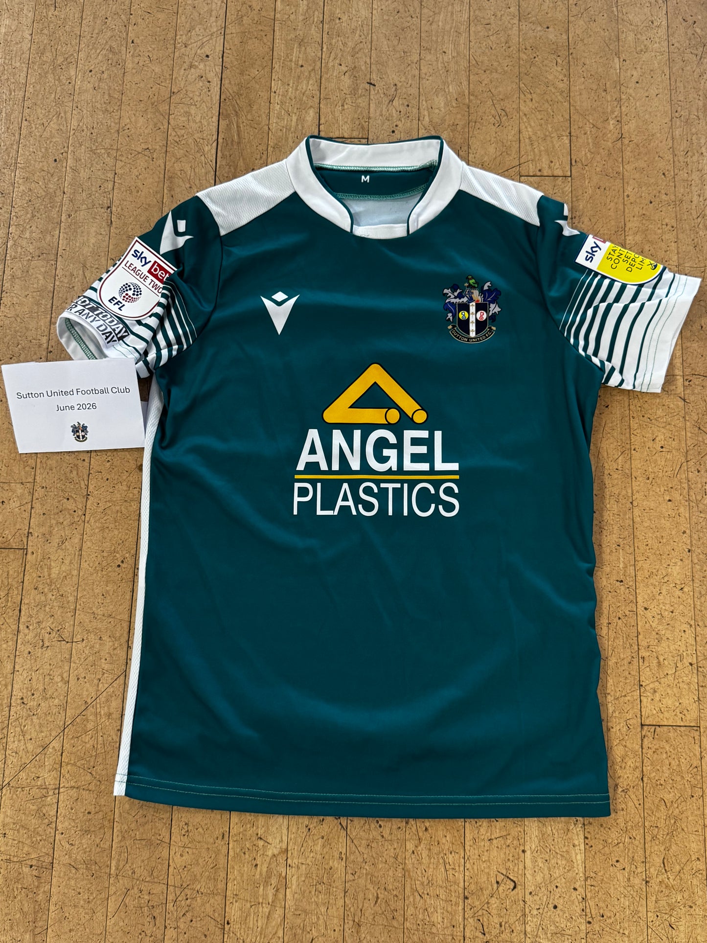 Rob Milsom Green Away Shirt 2021-2022