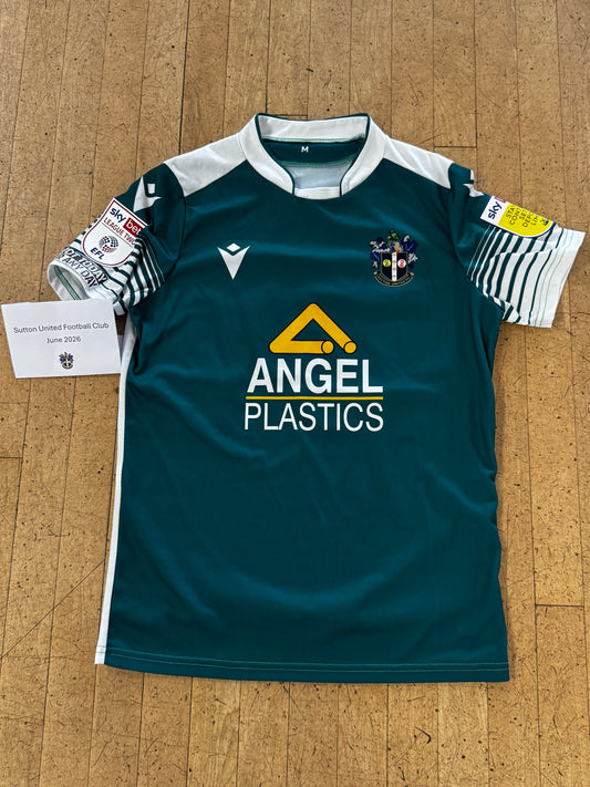Rob Milsom Green Away Shirt 2021-2022