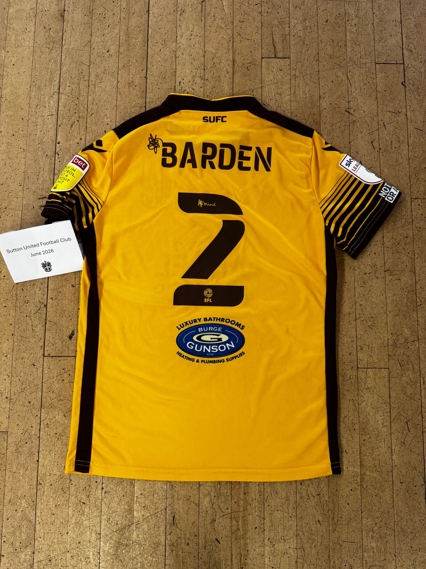 Jon Barden Home Shirt - 2021-2022
