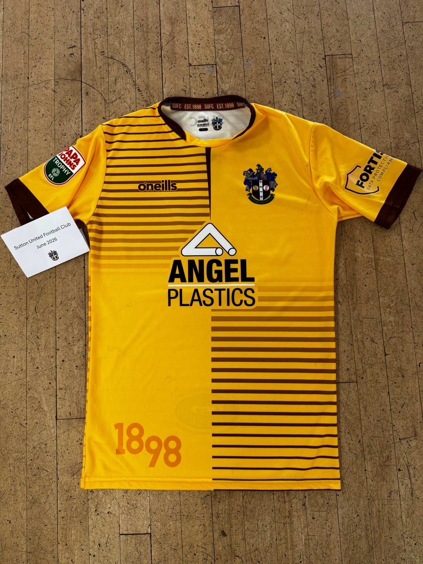 Enzio Boldewijn Home Shirt, Papa John's Trophy - 2022-2023