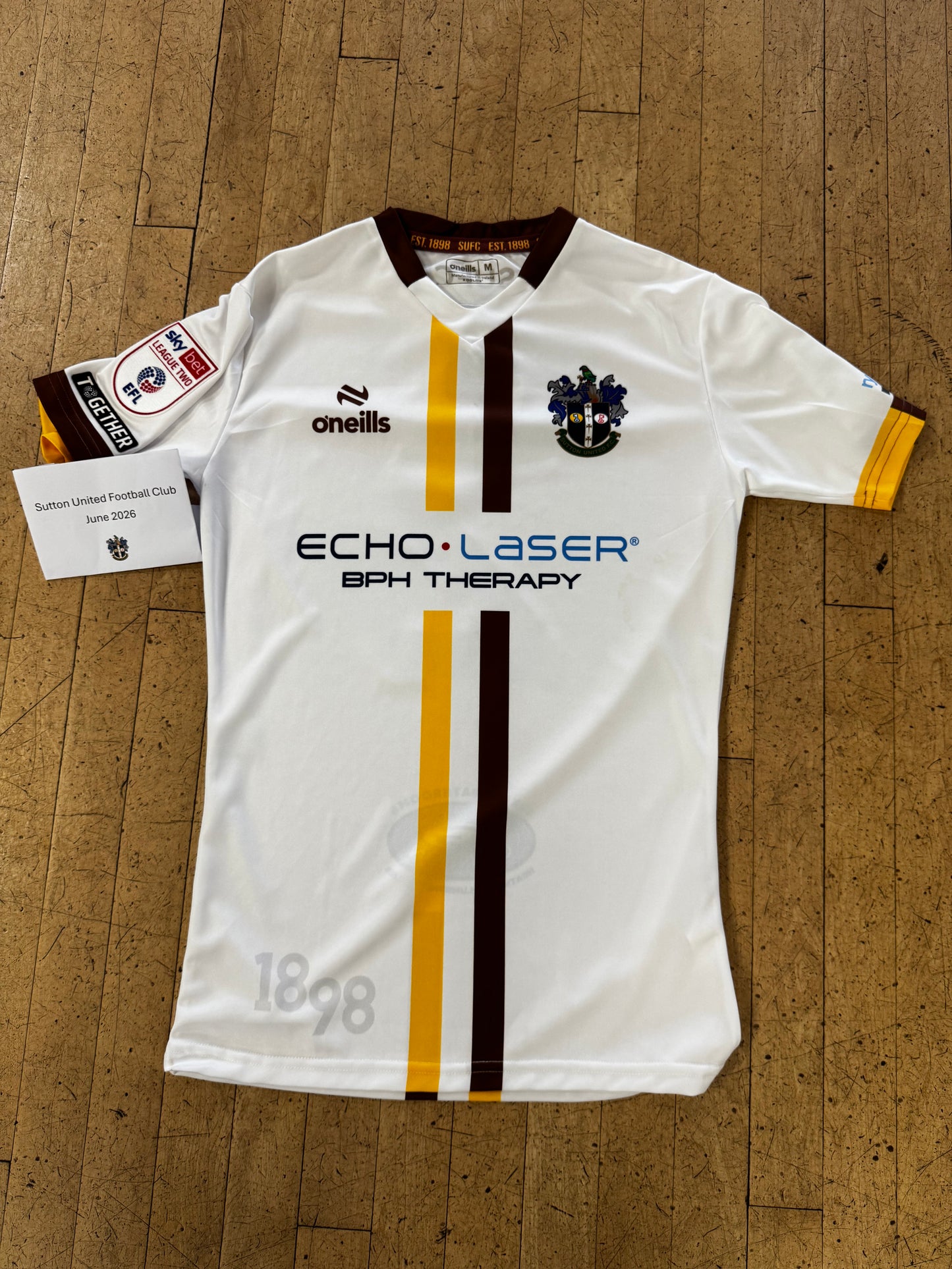 Jon Barden White Away Shirt - 2023-2024