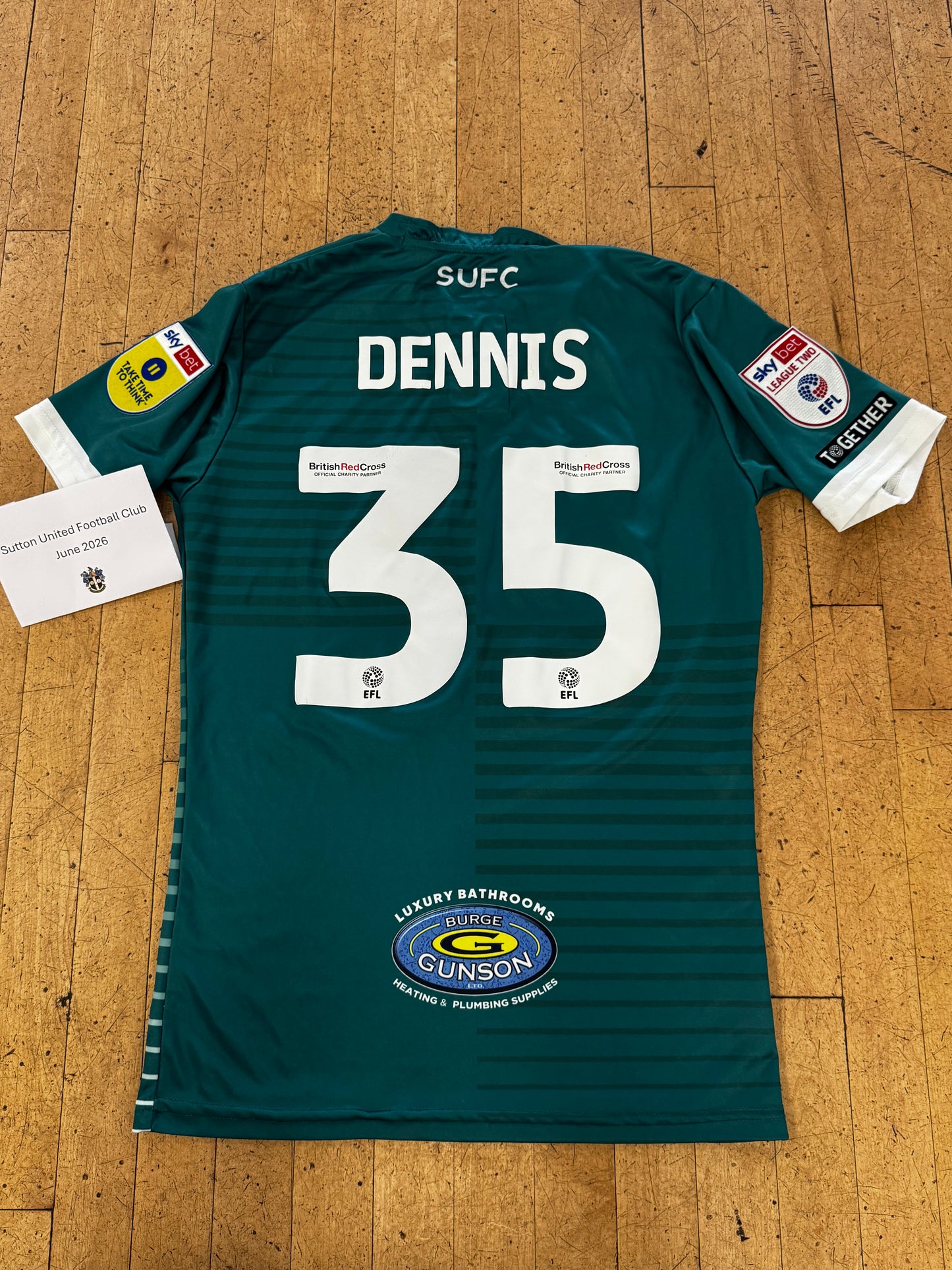 Matthew Dennis Green Away Shirt 2022-2023
