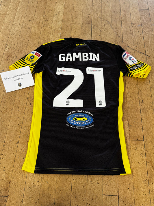 Luke Gambin Black Away Shirt 2022-2023