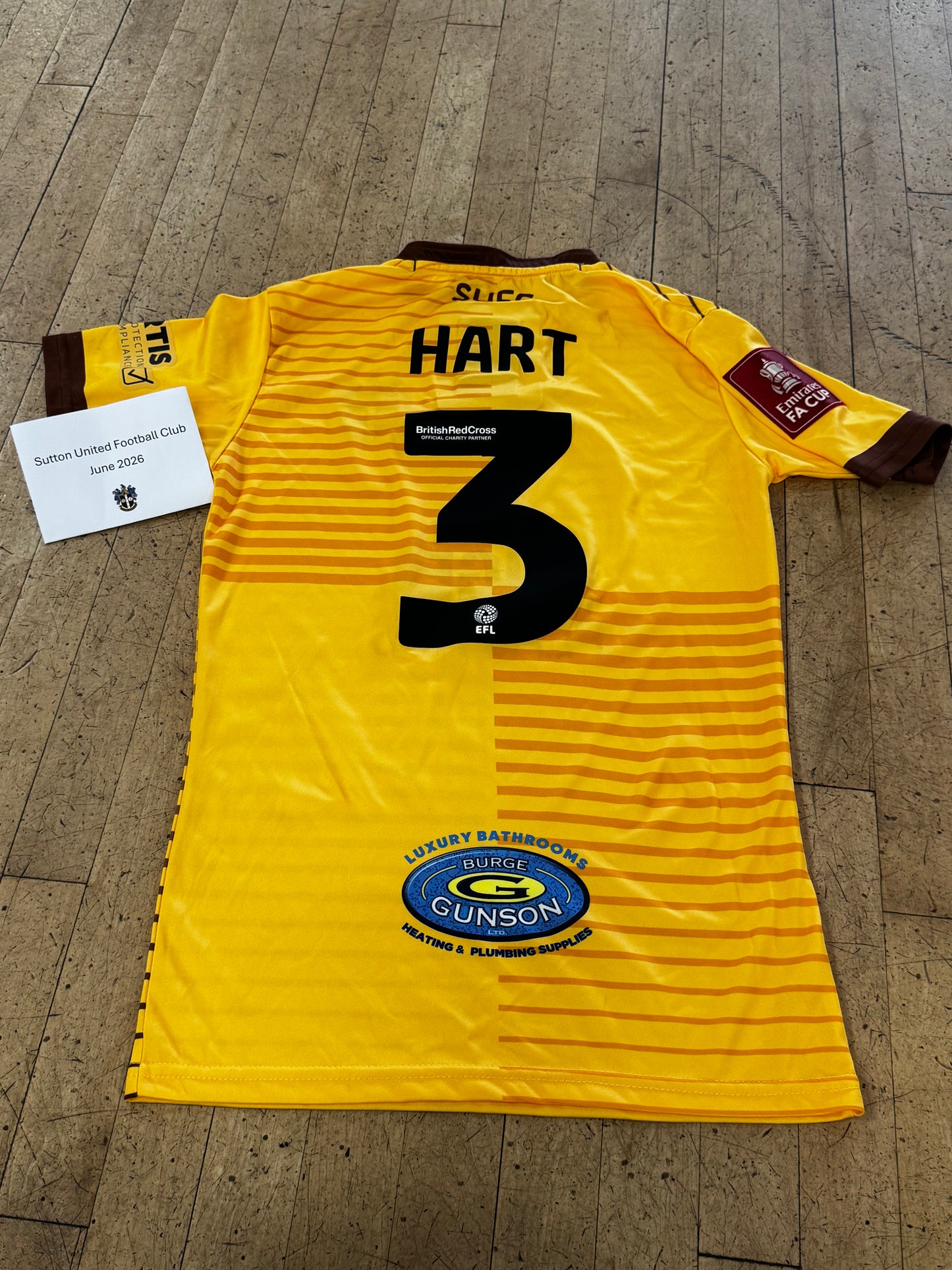 Sam Hart Home Shirt 2022-2023, FA Cup