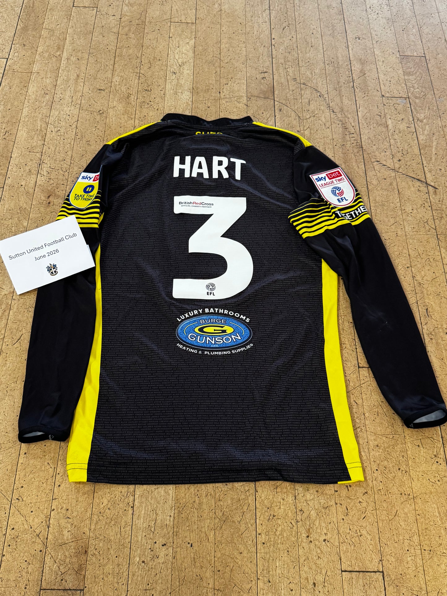 Sam Hart Black Away Shirt 2022-2023