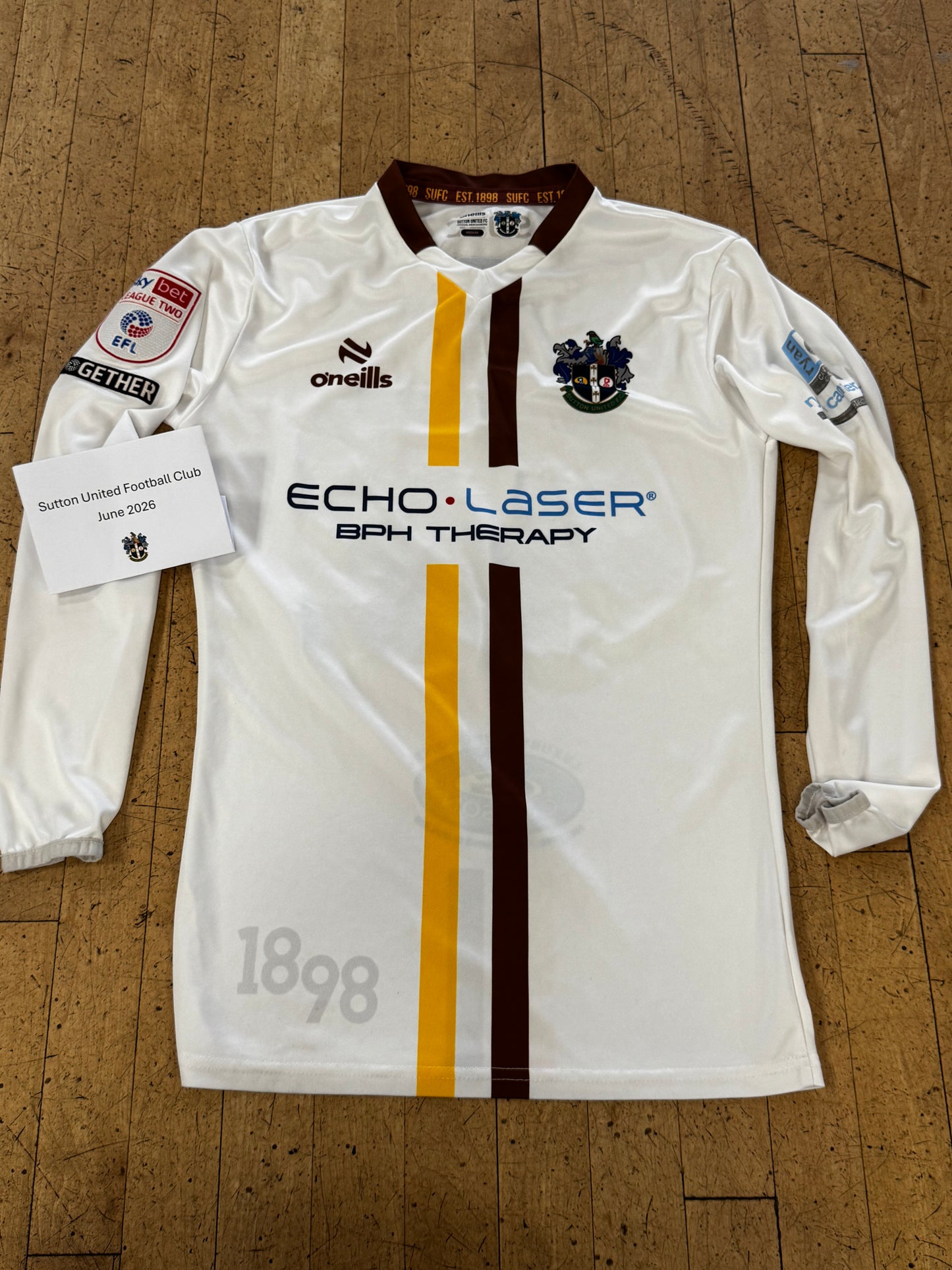 Sam Hart White Away Shirt 2023-2024