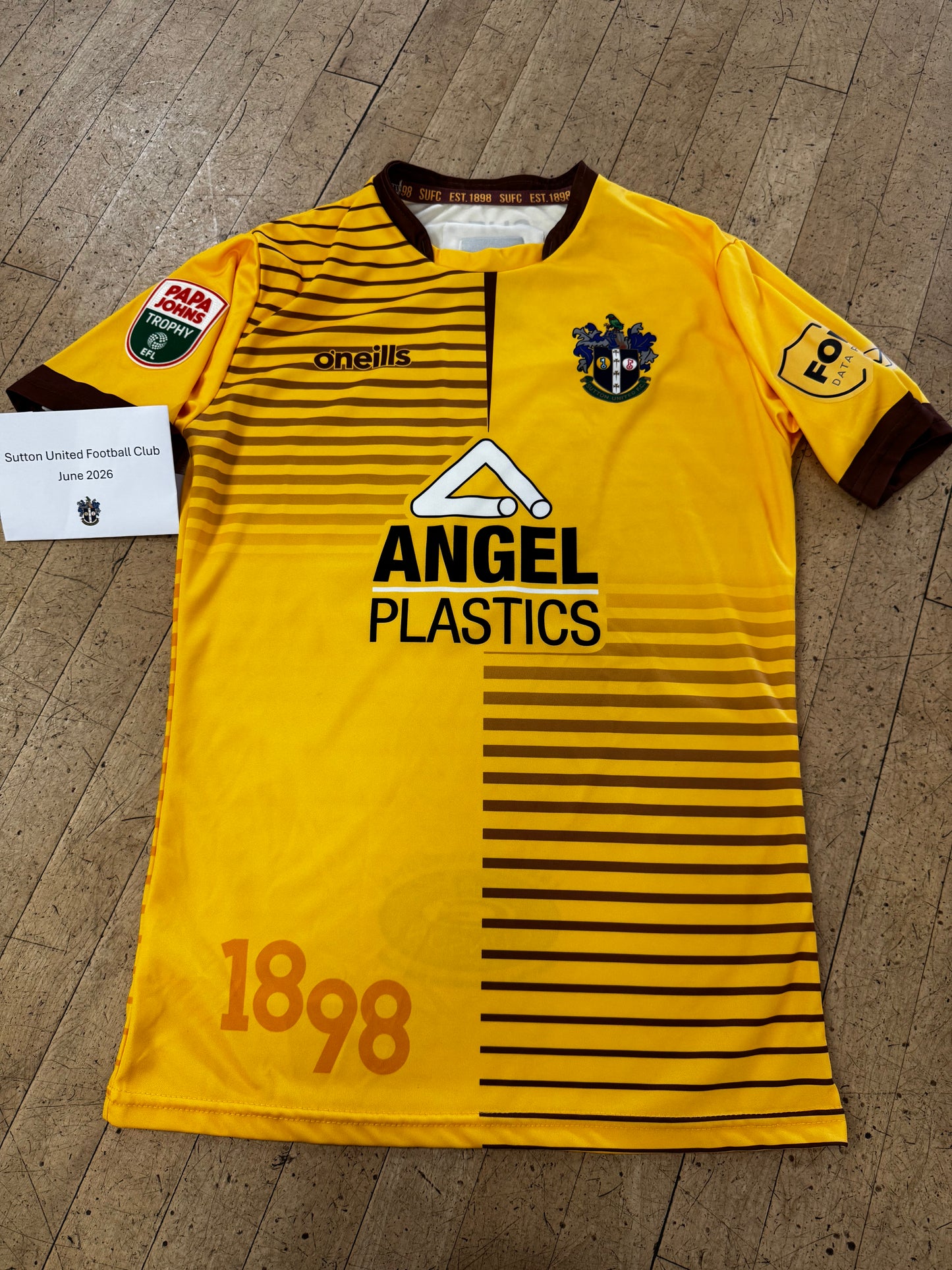Adam Lovatt Home Shirt 2022-2023, Papa Johns Trophy