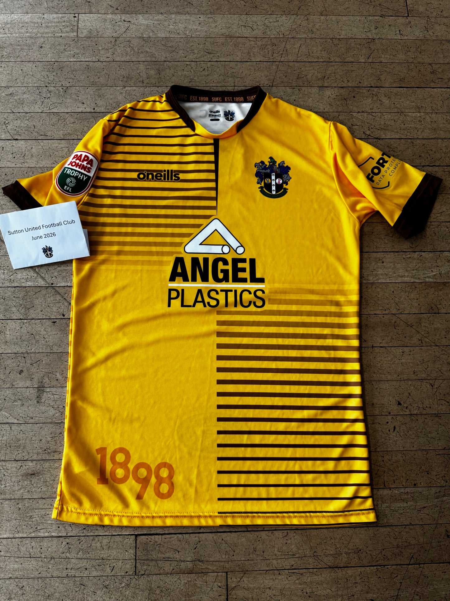 Coby Rowe Home Shirt 2022-2023, Papa Johns Trophy