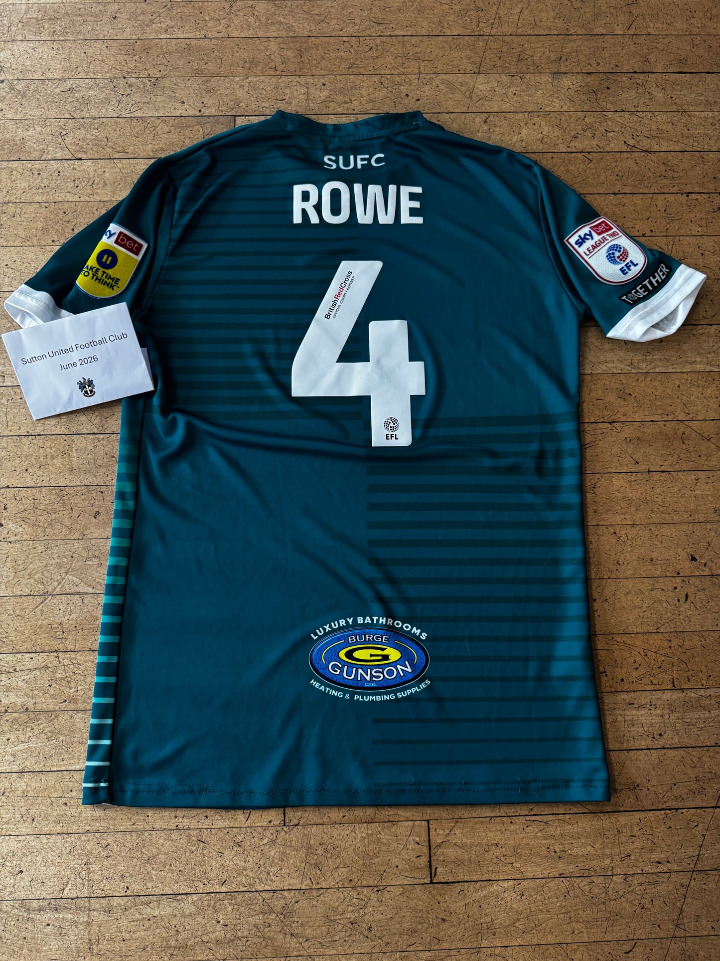 Coby Rowe Green Away Shirt 2022-2023