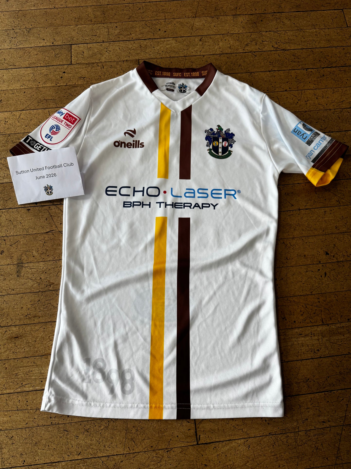 Ollie Sanderson White Away Shirt 2023-2024