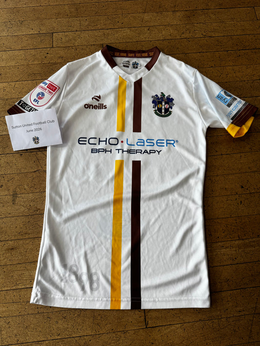 Ollie Sanderson White Away Shirt 2023-2024