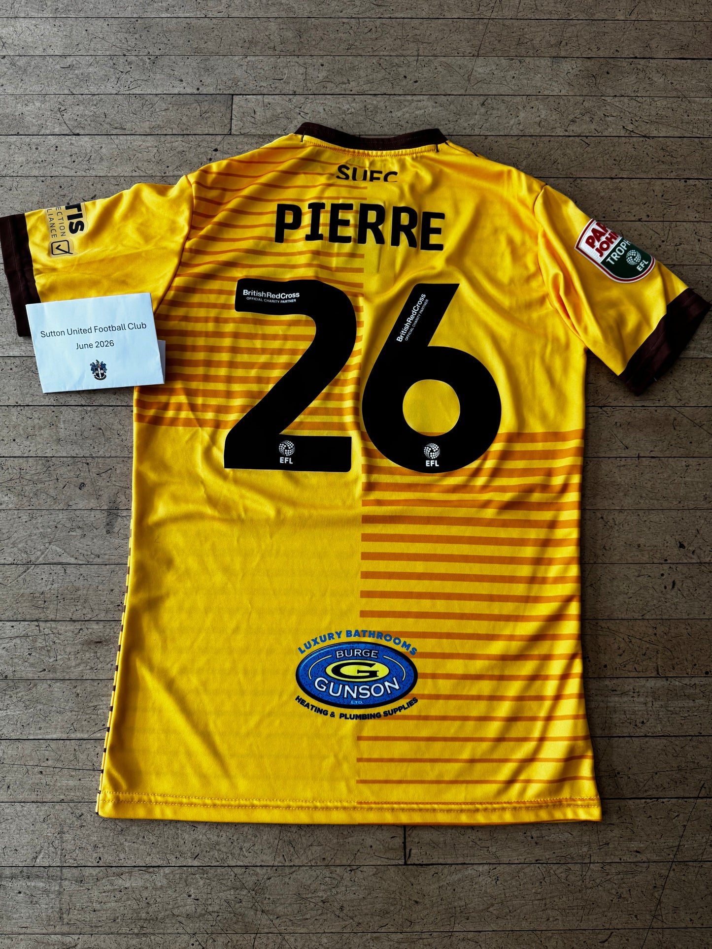 Aaron Pierre Home Shirt 2022-2023, Papa John's Trophy