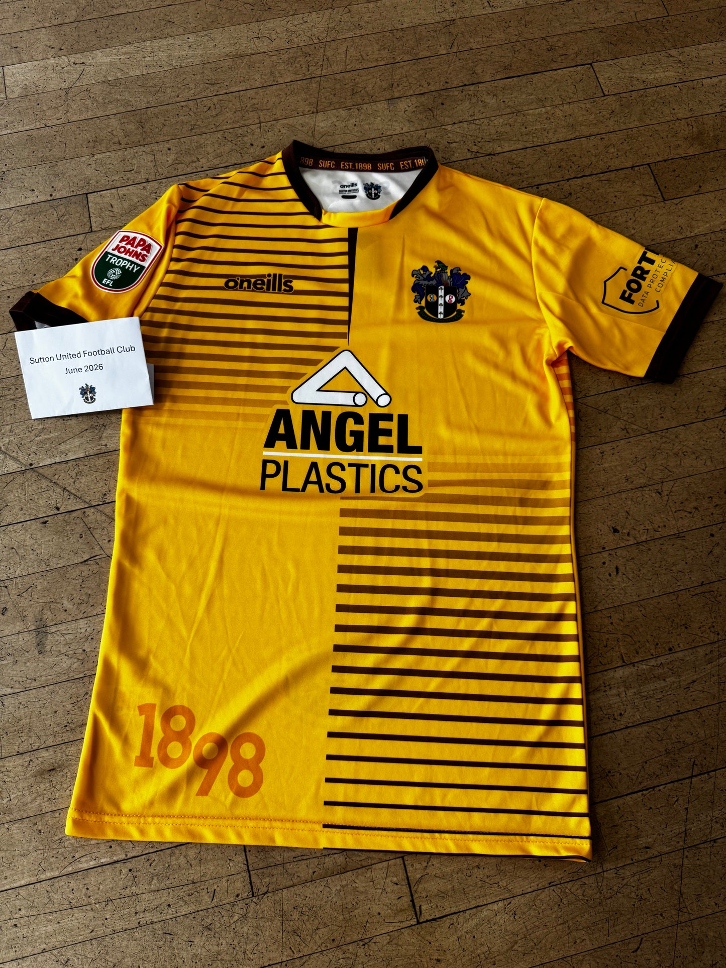 Matthew Ridley Home Shirt 2022-2023, Papa Johns Trophy