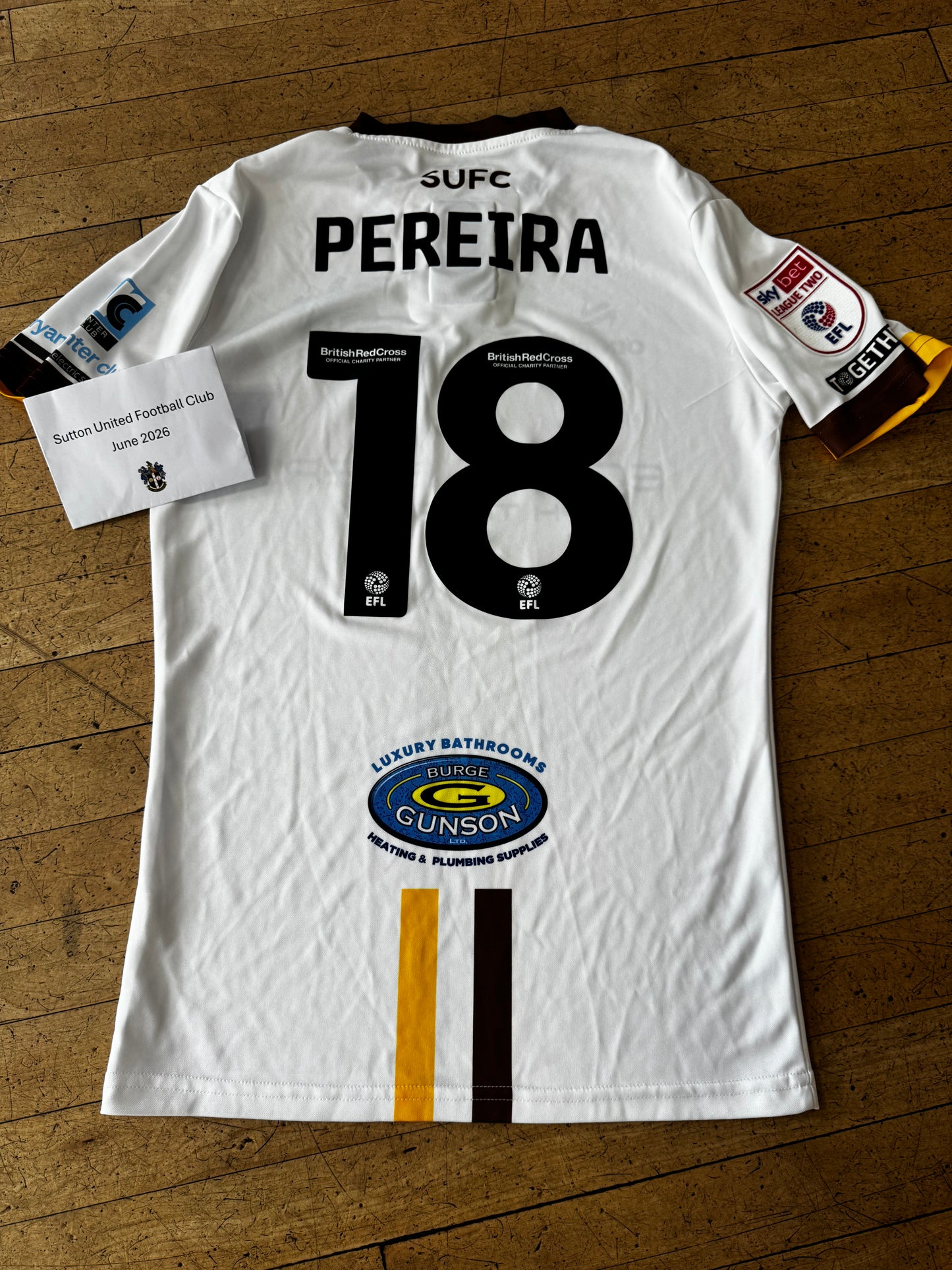 Dion Pereira White Away Shirt 2023-2024