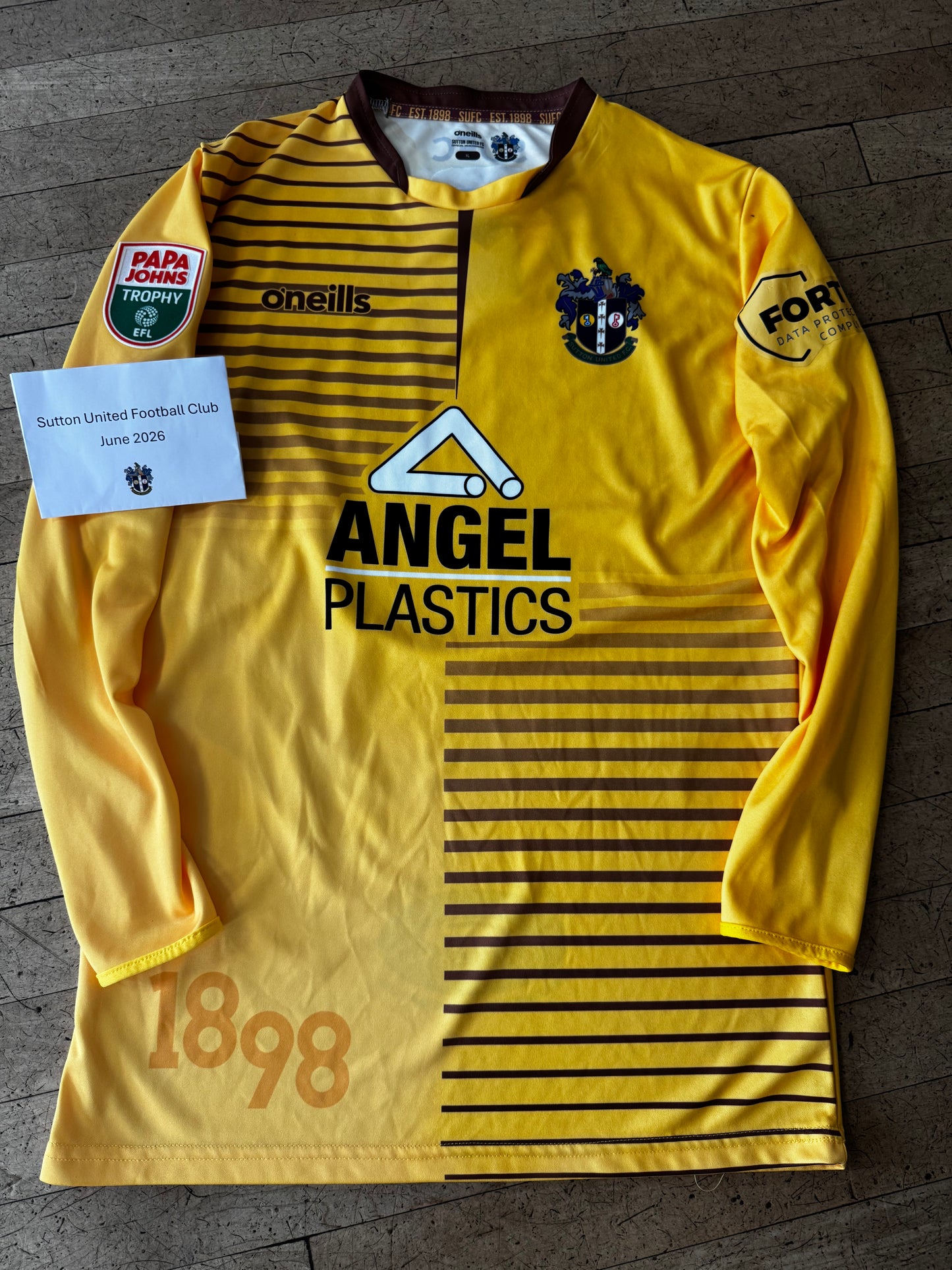 Will Randall Home Shirt Long Sleeve 2022-2023, Papa John's Trophy