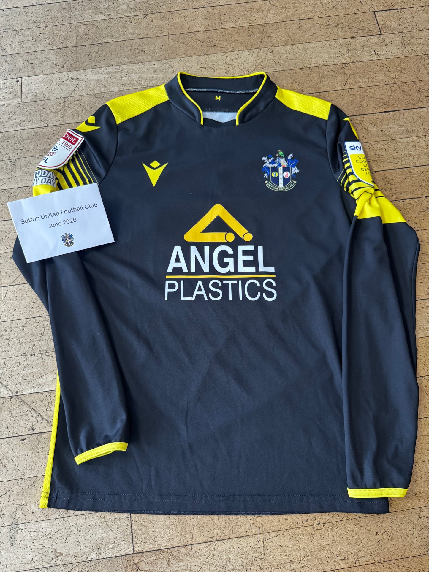 Will Randall Black Away Shirt Long Sleeve 2021-2022