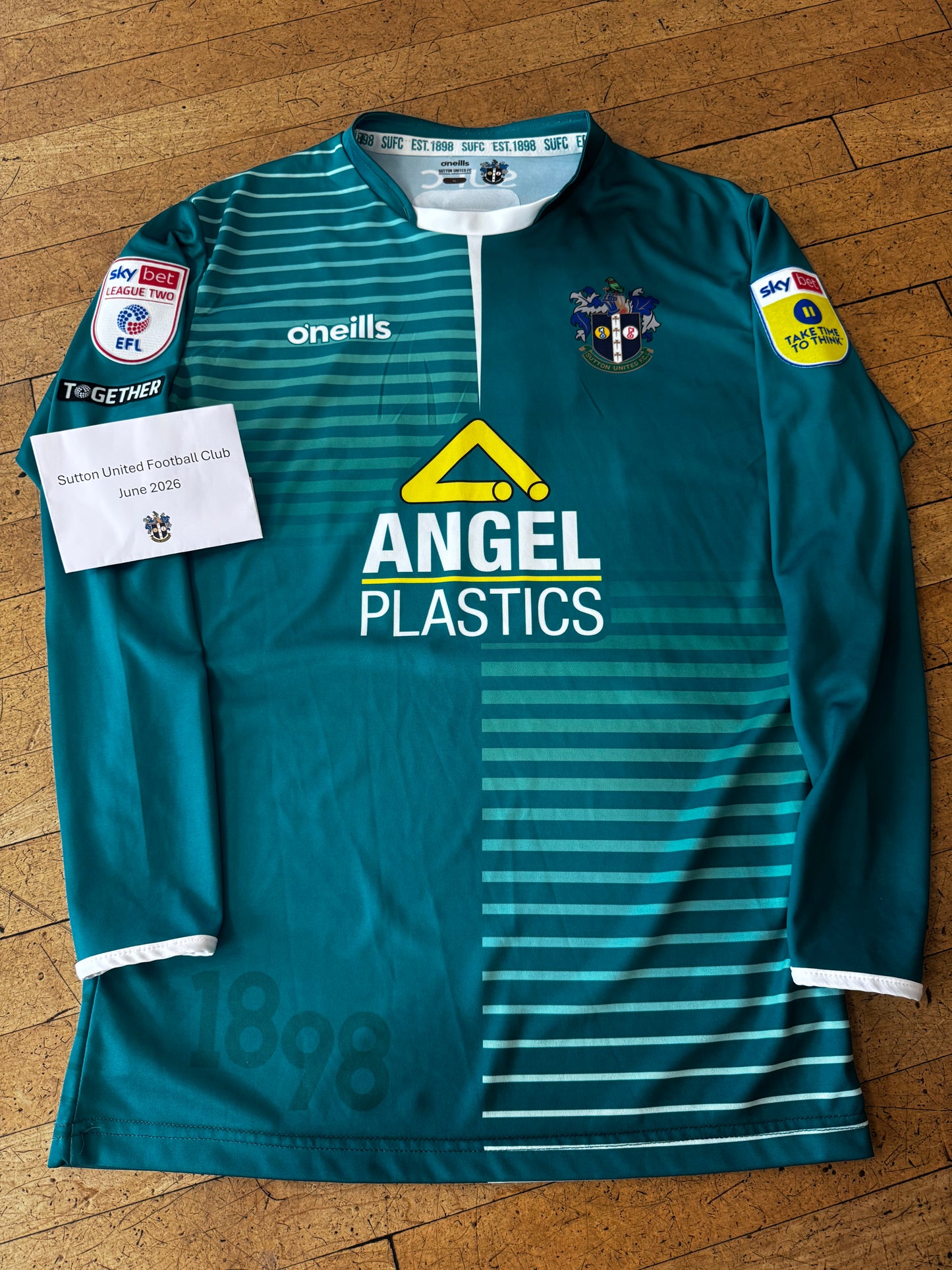 Will Randall Green Away Shirt Long Sleeve 2022-2023