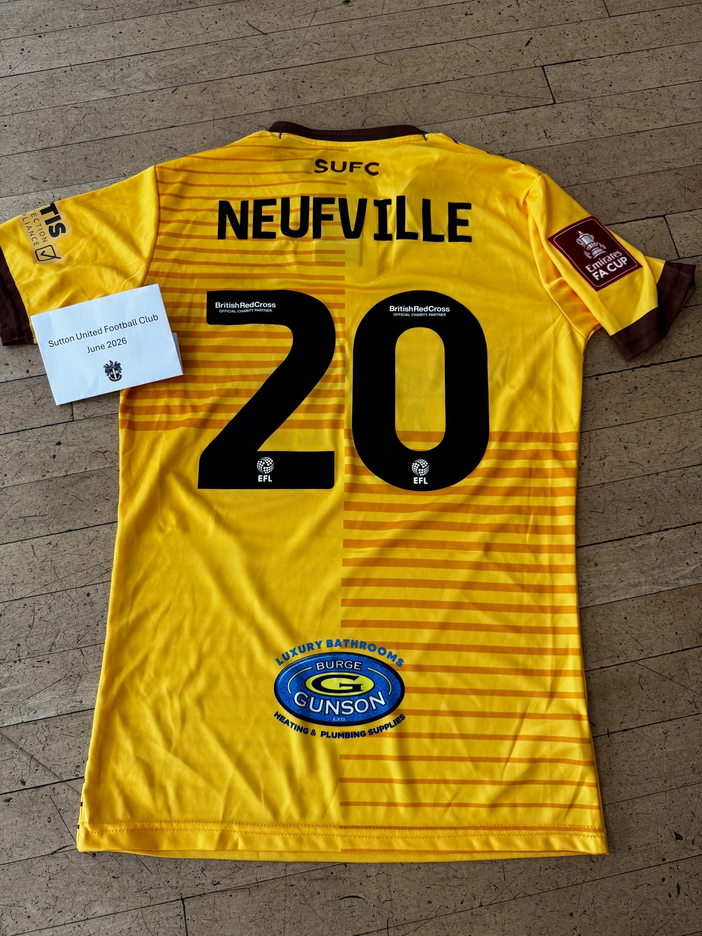 Josh Neufville Home Shirt 2022-2023, FA Cup