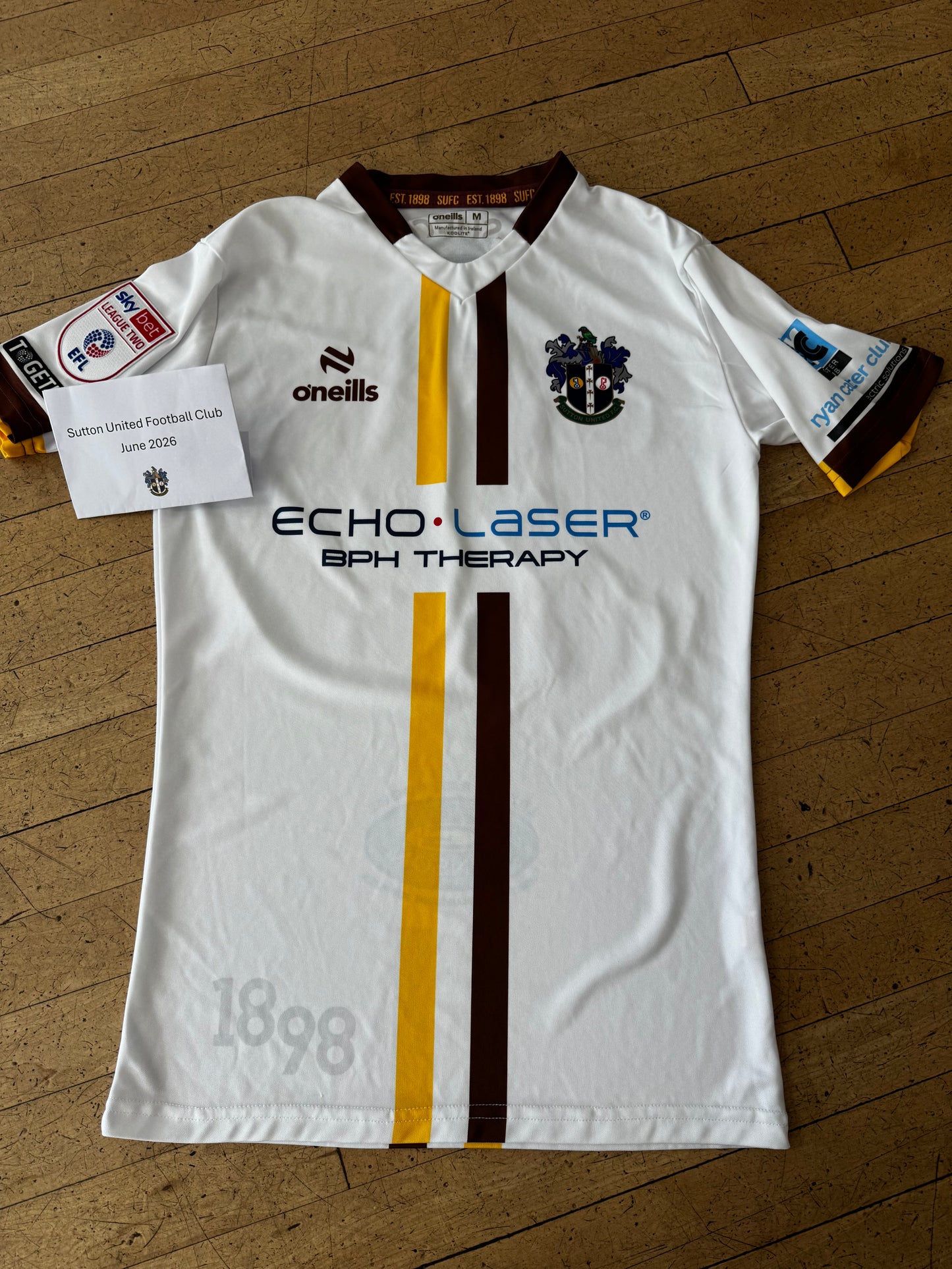 Ollie Khinda White Away Shirt 2023-2024