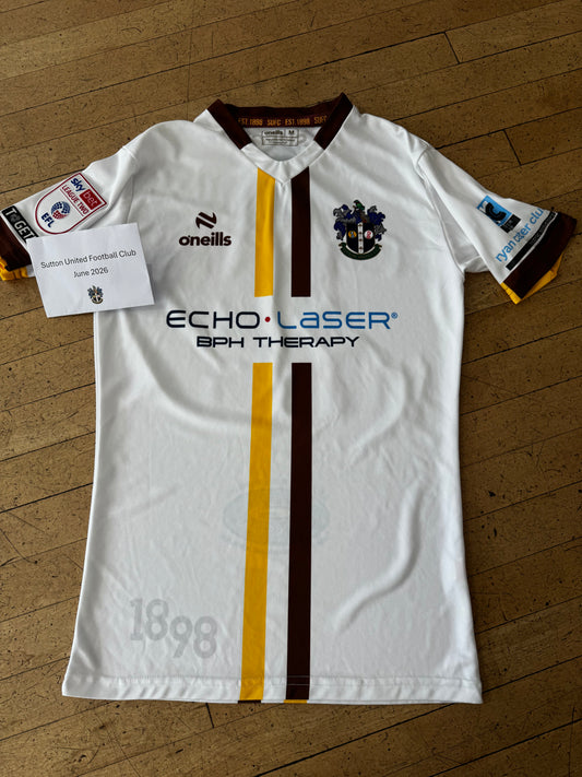 Ollie Khinda White Away Shirt 2023-2024