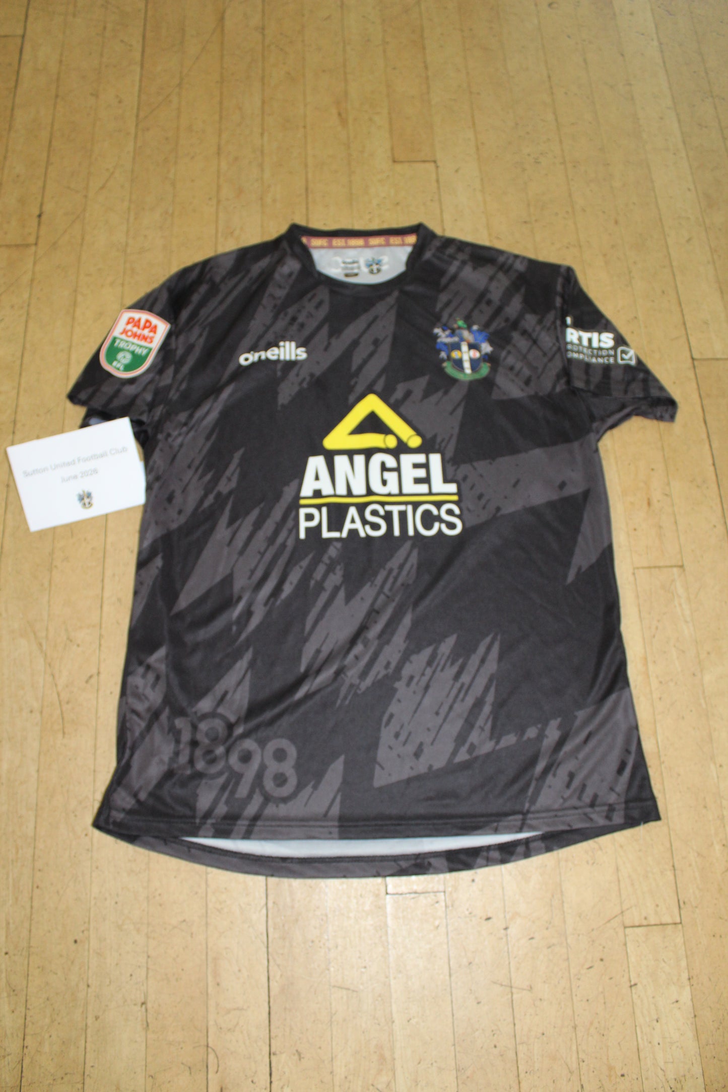 Jack Rose Black GK Shirt 2022-2023, Papa John's Trophy