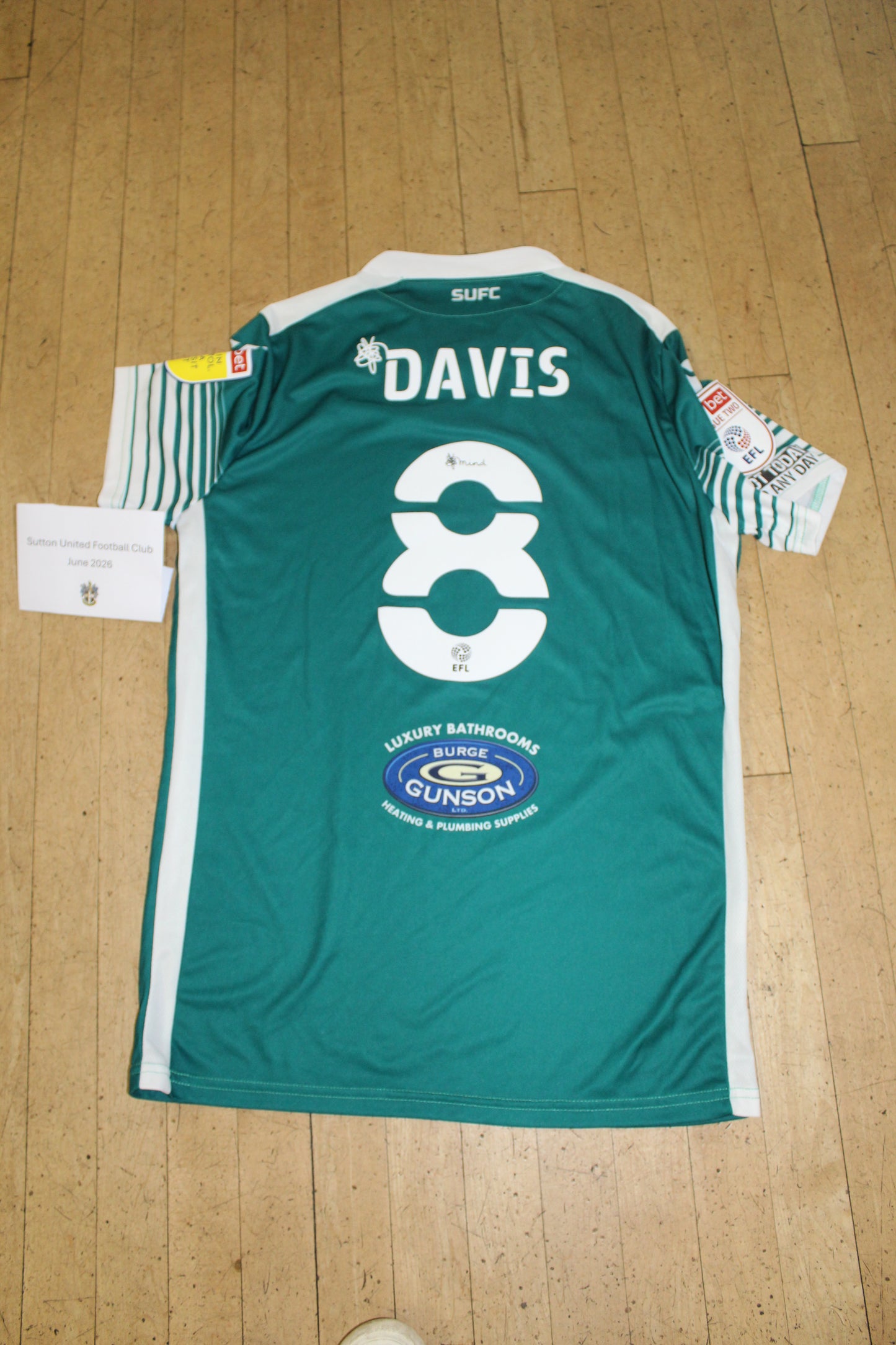 Kenny Davis Green Away Shirt 2021-2022